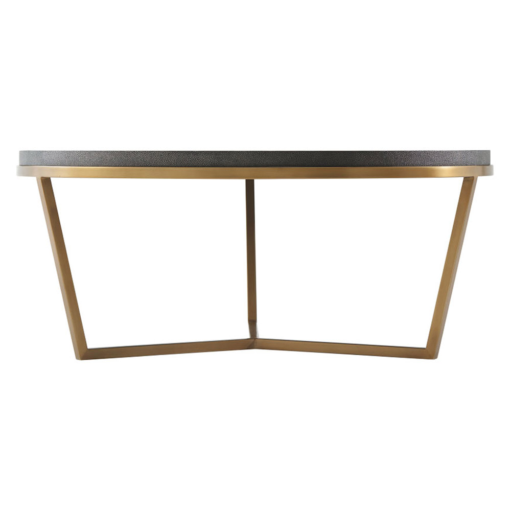 Theodore Alexander™ - Small Fisher Round Cocktail Table Shagreen