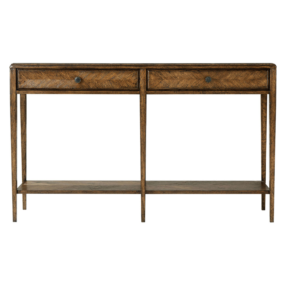 Theodore Alexander Nova 2-Tier/2-Drawer Console Table - Dusk