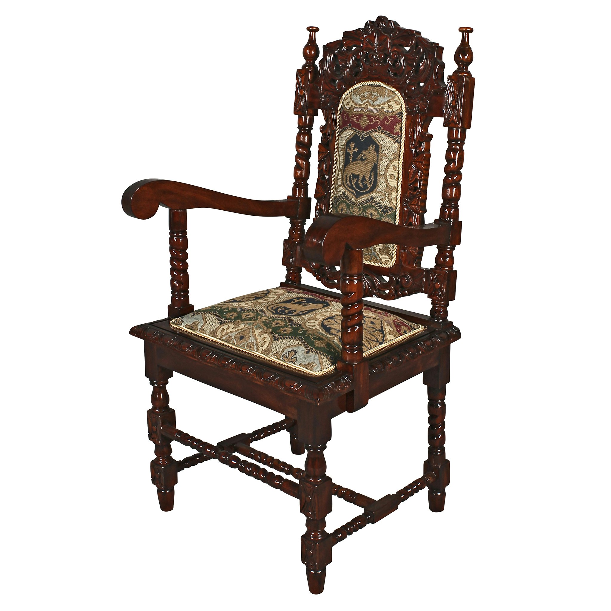 Toscano - Charles II Armchair in Mahogany