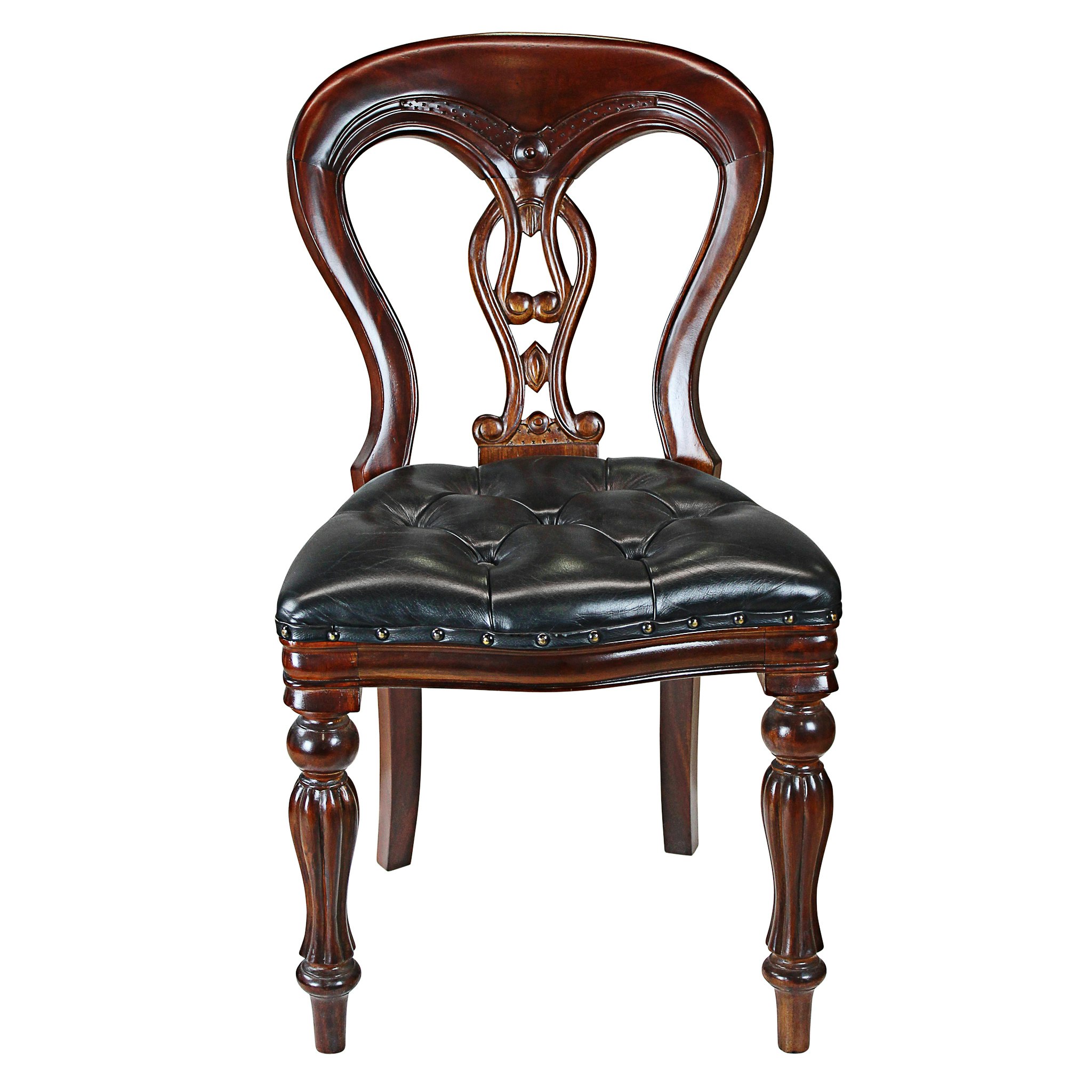 Toscano - Simsbury Manor Side Chair in Leather/Mahogany