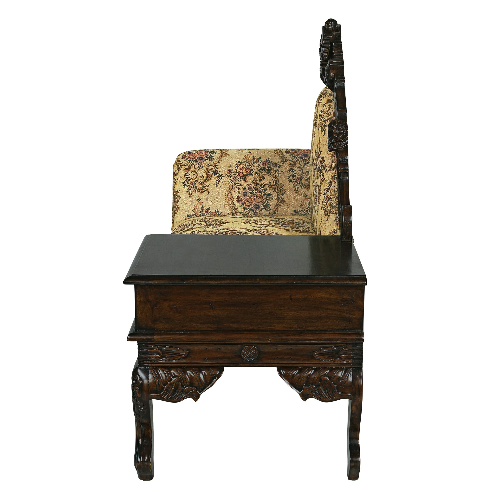 Toscano - Victorian-Style Gossip Bench in Cherry, Mahogany