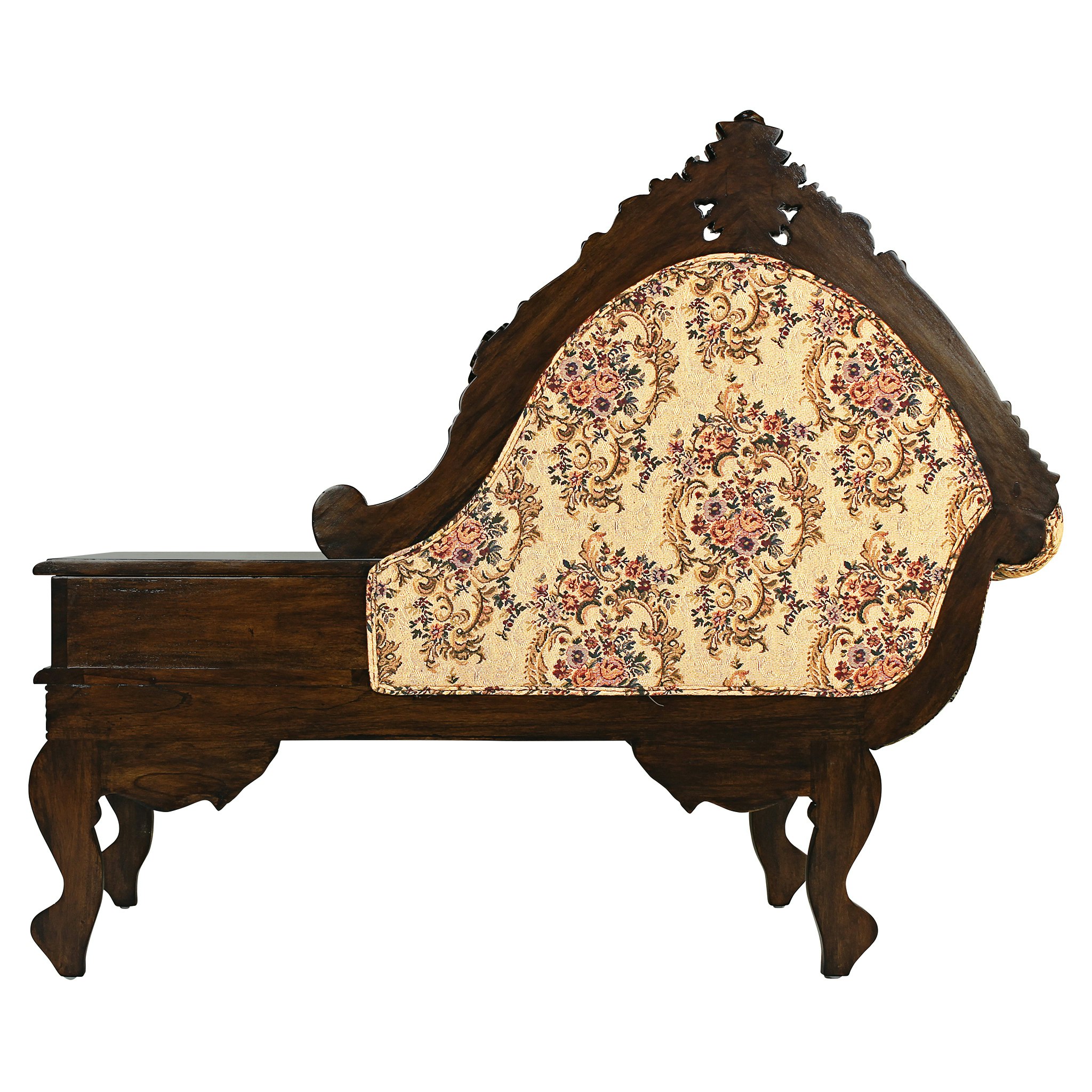 Toscano - Victorian-Style Gossip Bench in Cherry, Mahogany