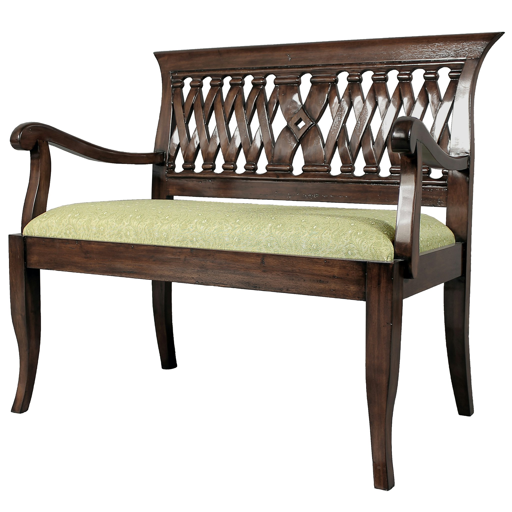 Toscano - The Wren Bench in Cherry, Mahogany