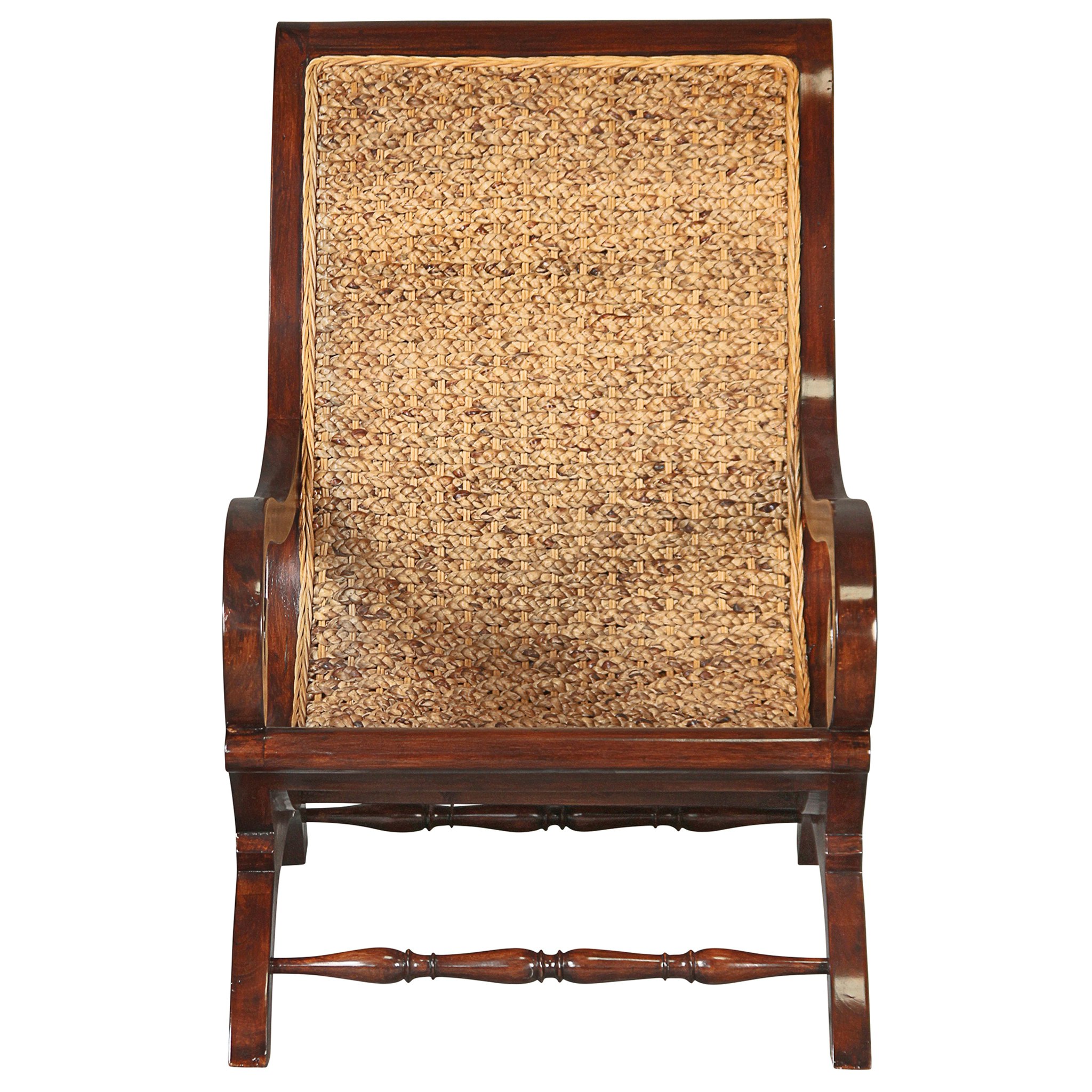 Toscano - British Plantation Chair in Beige, Fabric/Mahogany