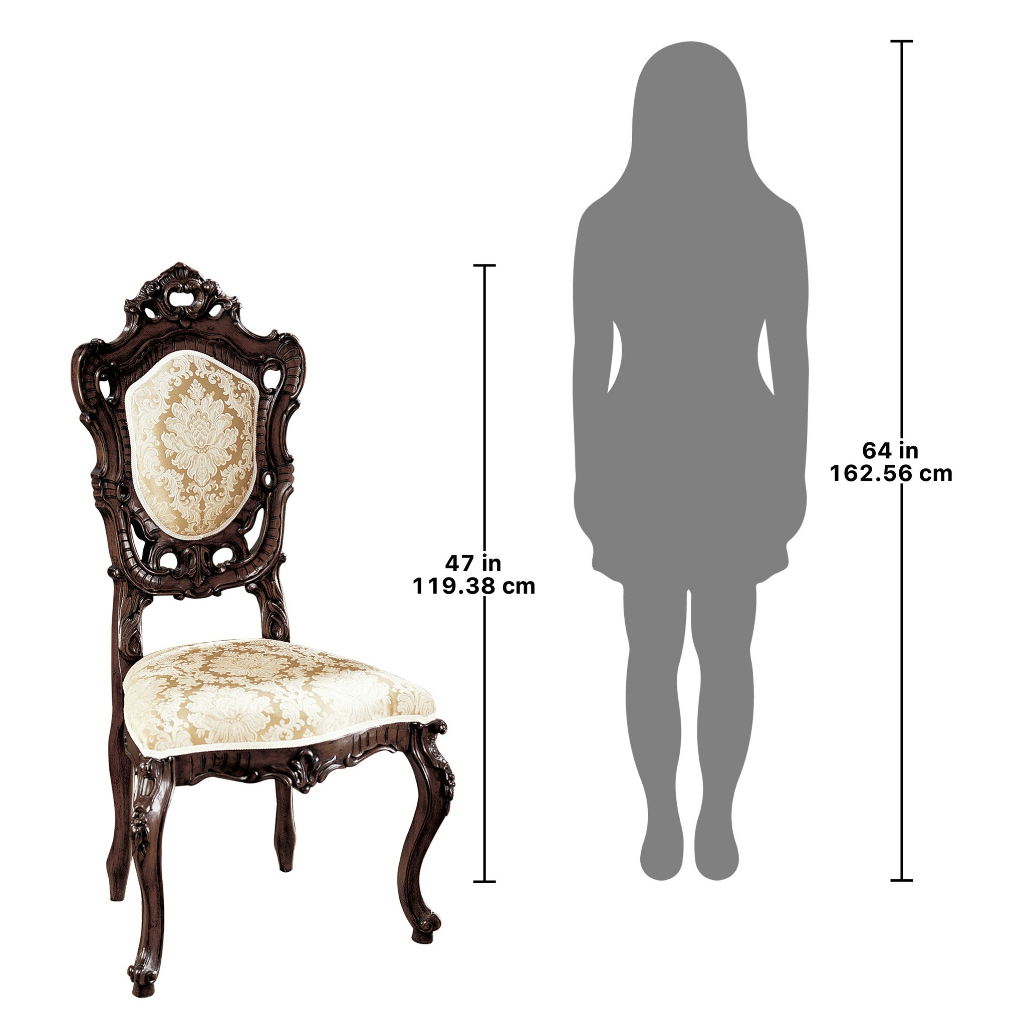 Toscano™ Toulon French Rococo Side Chair - Mahogany