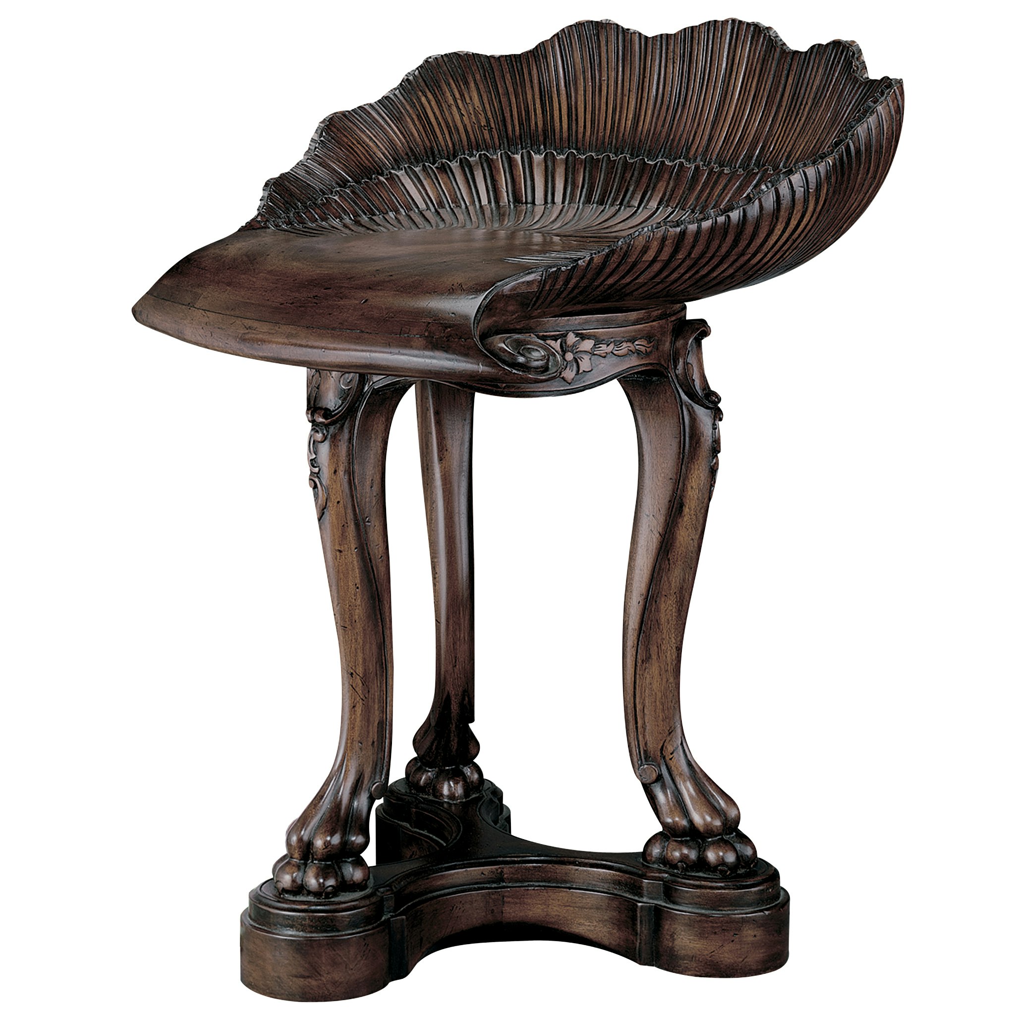 Toscano - Louis XV-Style Shell Seat in Cherry, Mahogany