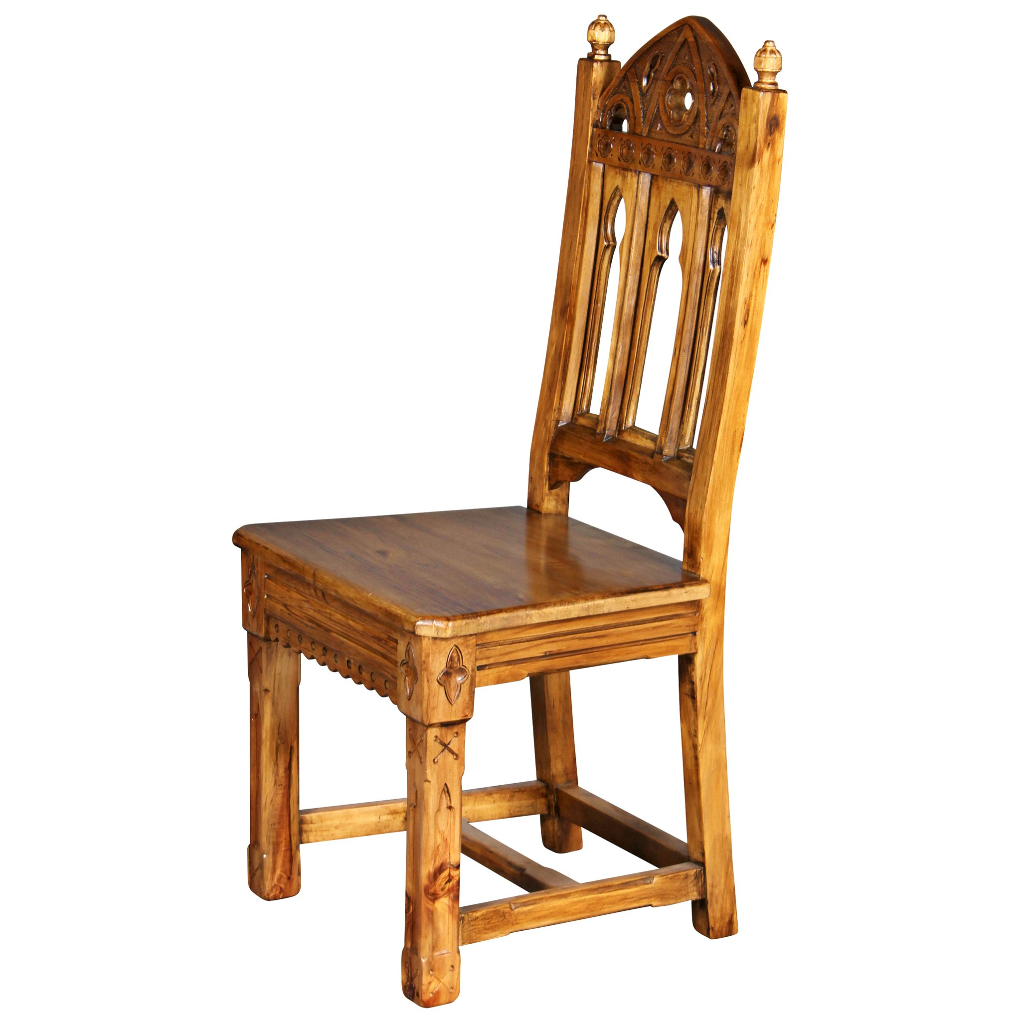 Toscano - Sudbury Hand-Carved Gothic Side Chair in Mahogany