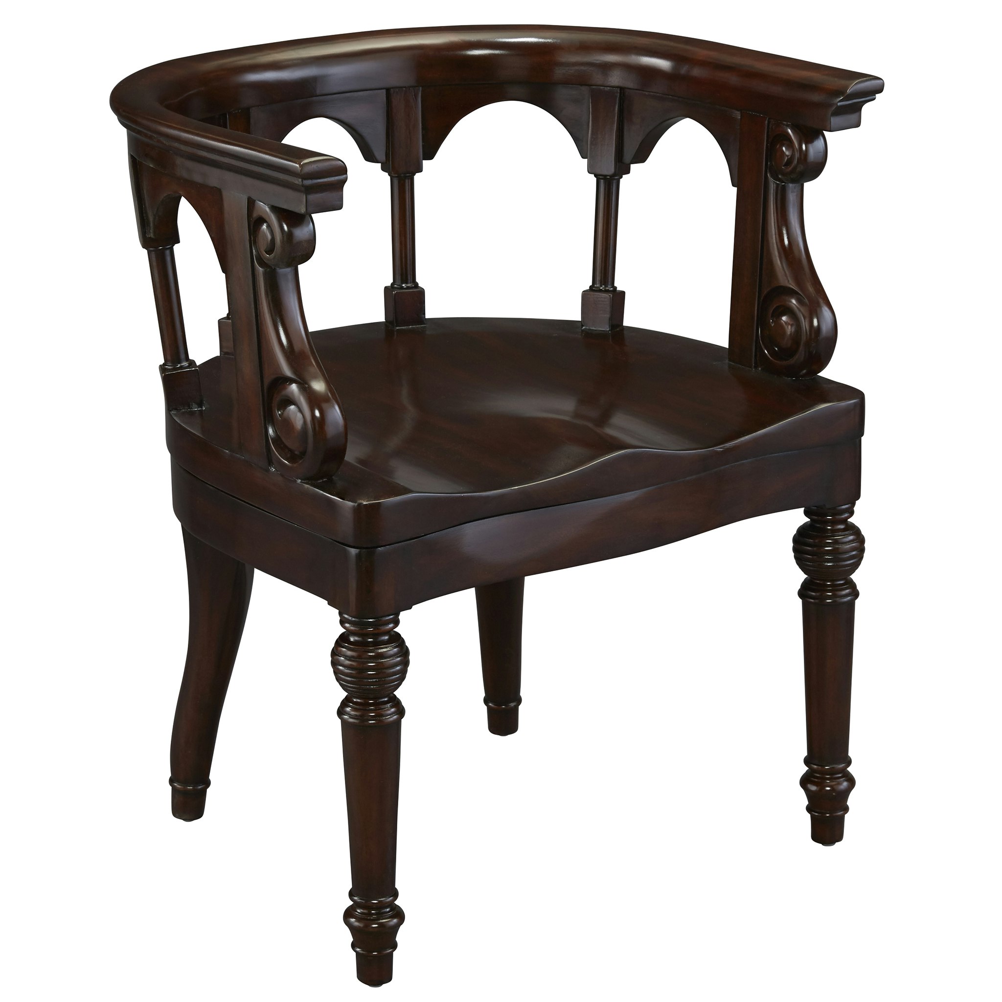 Toscano - Prince Regent Captain Chair in Walnut, Mahogany