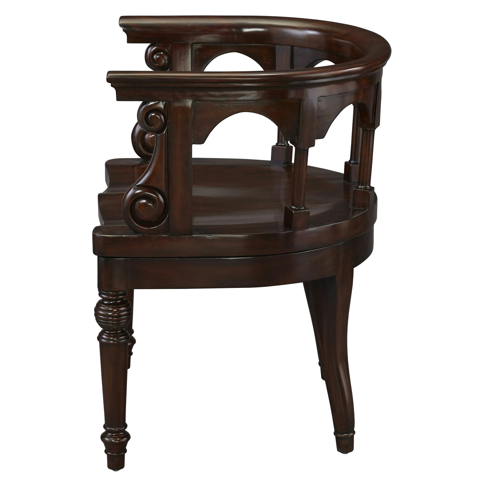 Toscano - Prince Regent Captain Chair in Walnut, Mahogany