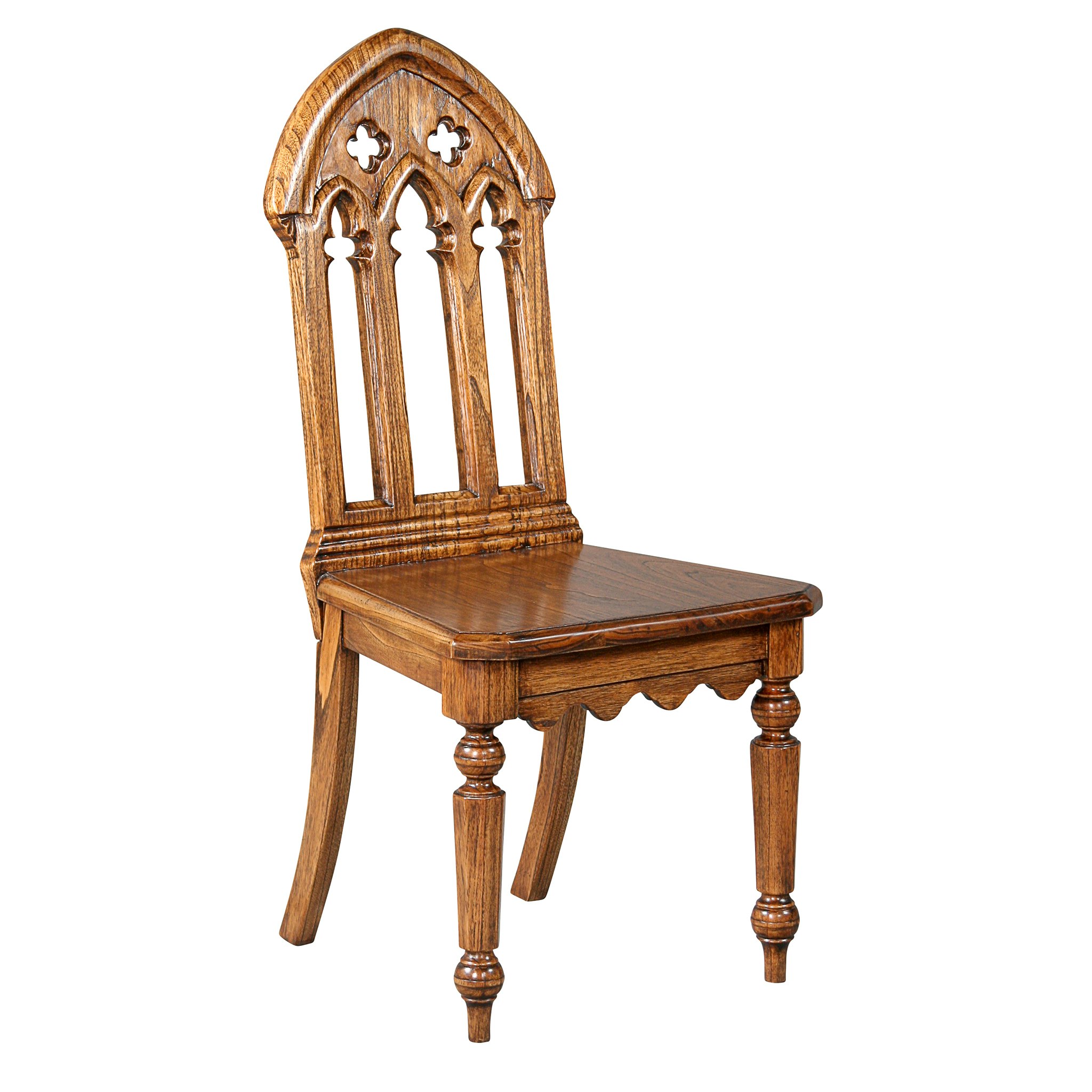 Toscano™ The Abbey Gothic Revival Chair - Walnut, Mahogany