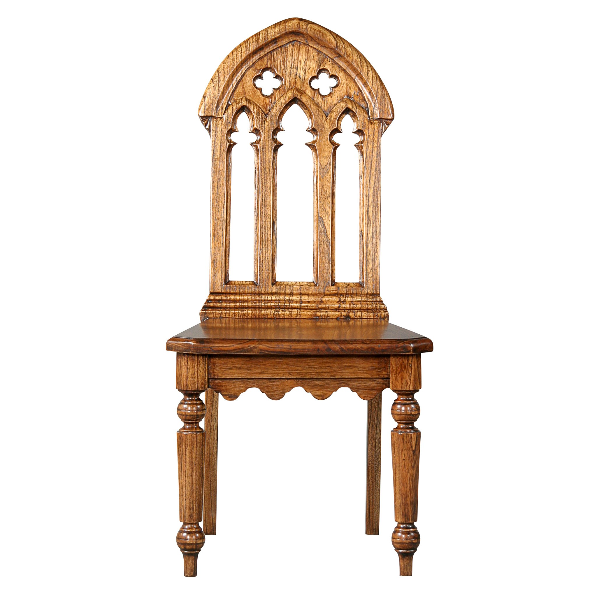 Toscano™ The Abbey Gothic Revival Chair - Walnut, Mahogany