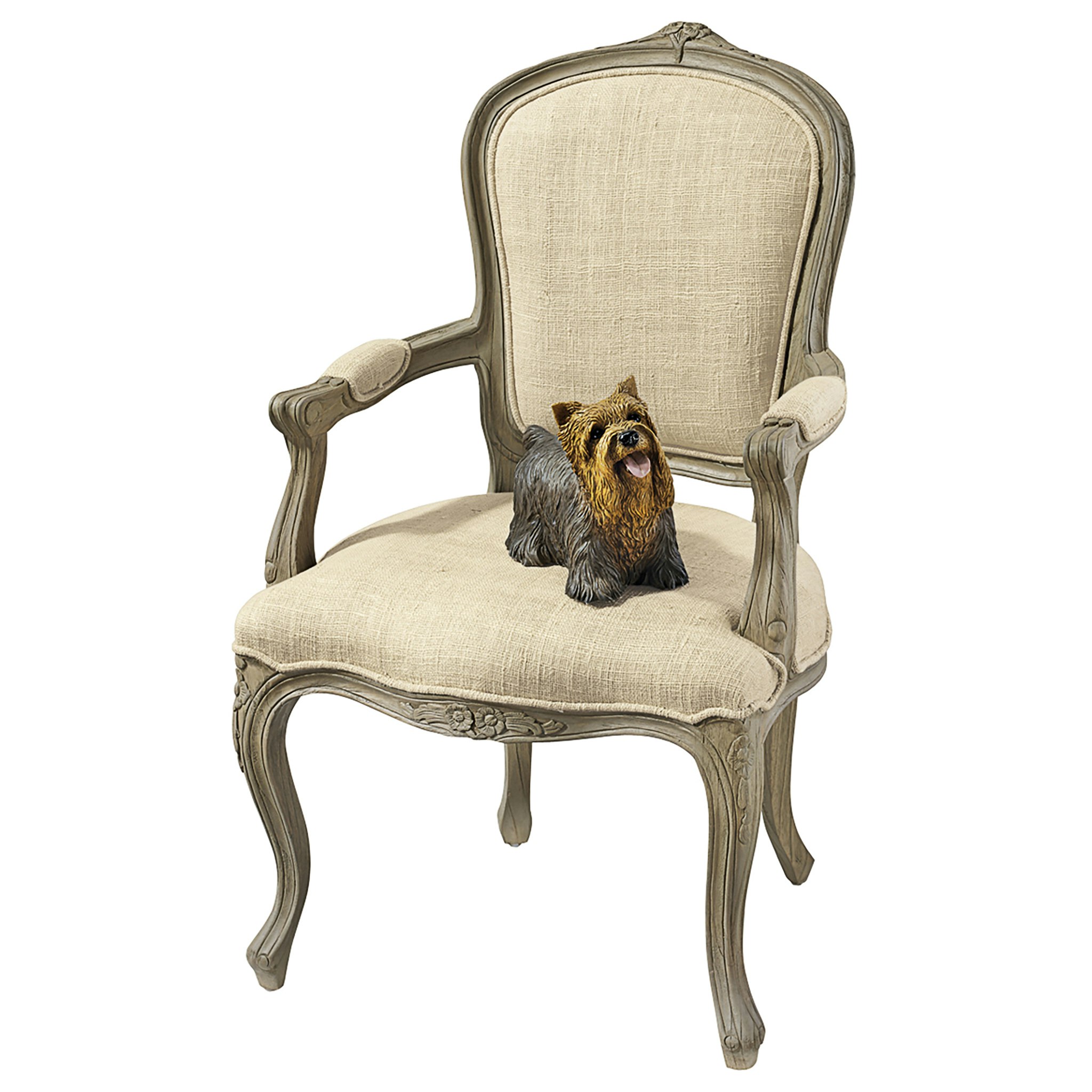 Toscano™ The Carlisle Louis XV Armchair - Cream, Fabric/Mahogany