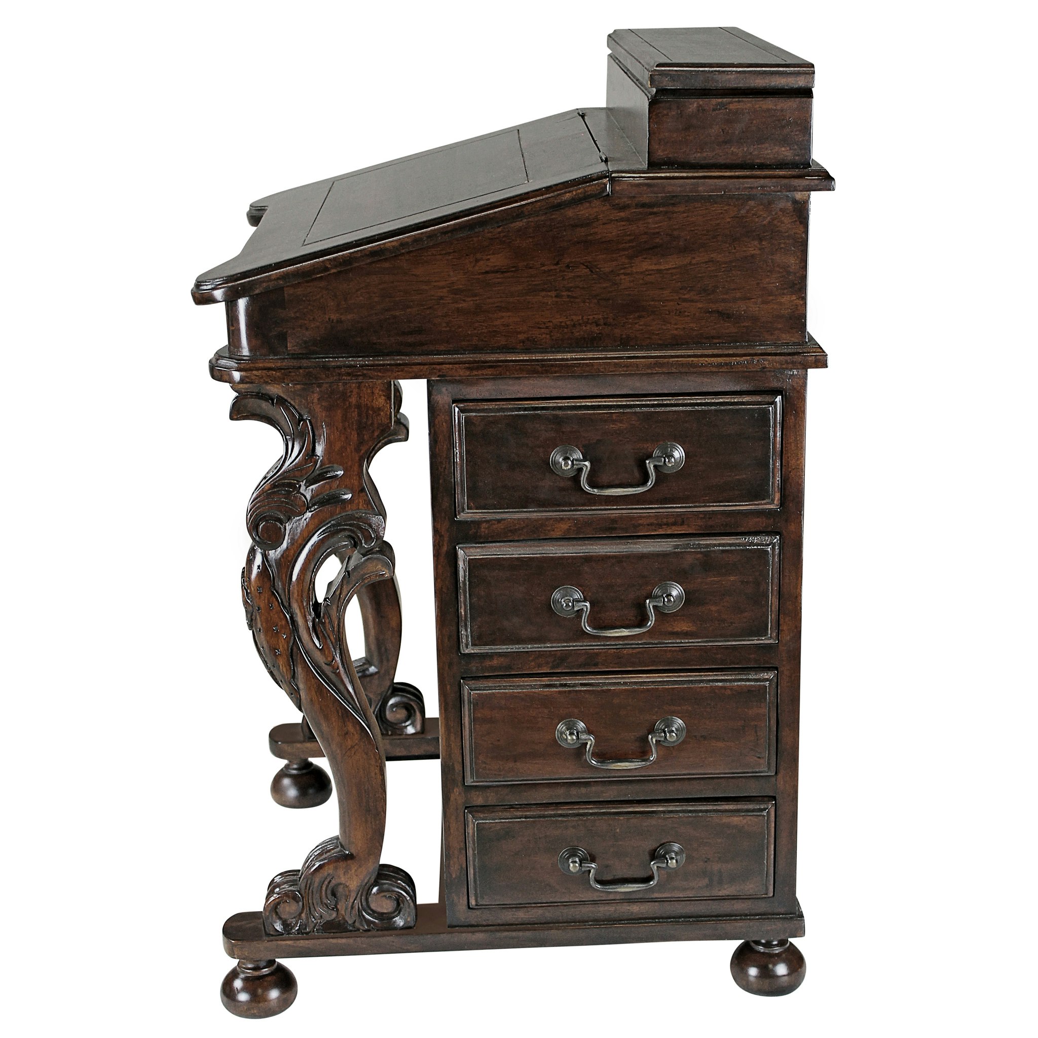 Toscano - The Captain Davenport Desk in Cherry, Mahogany