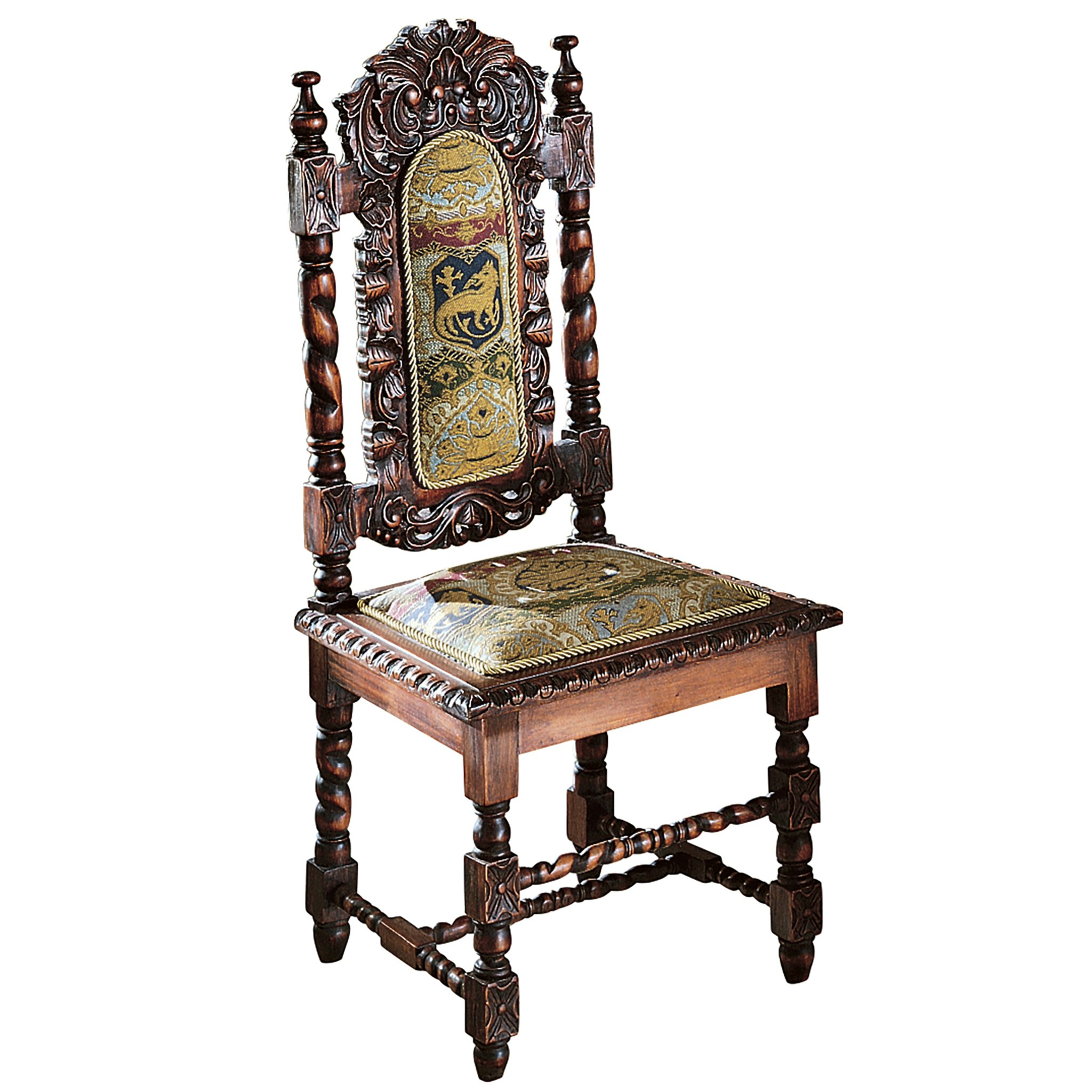 Toscano - Charles II Side Chair in Mahogany