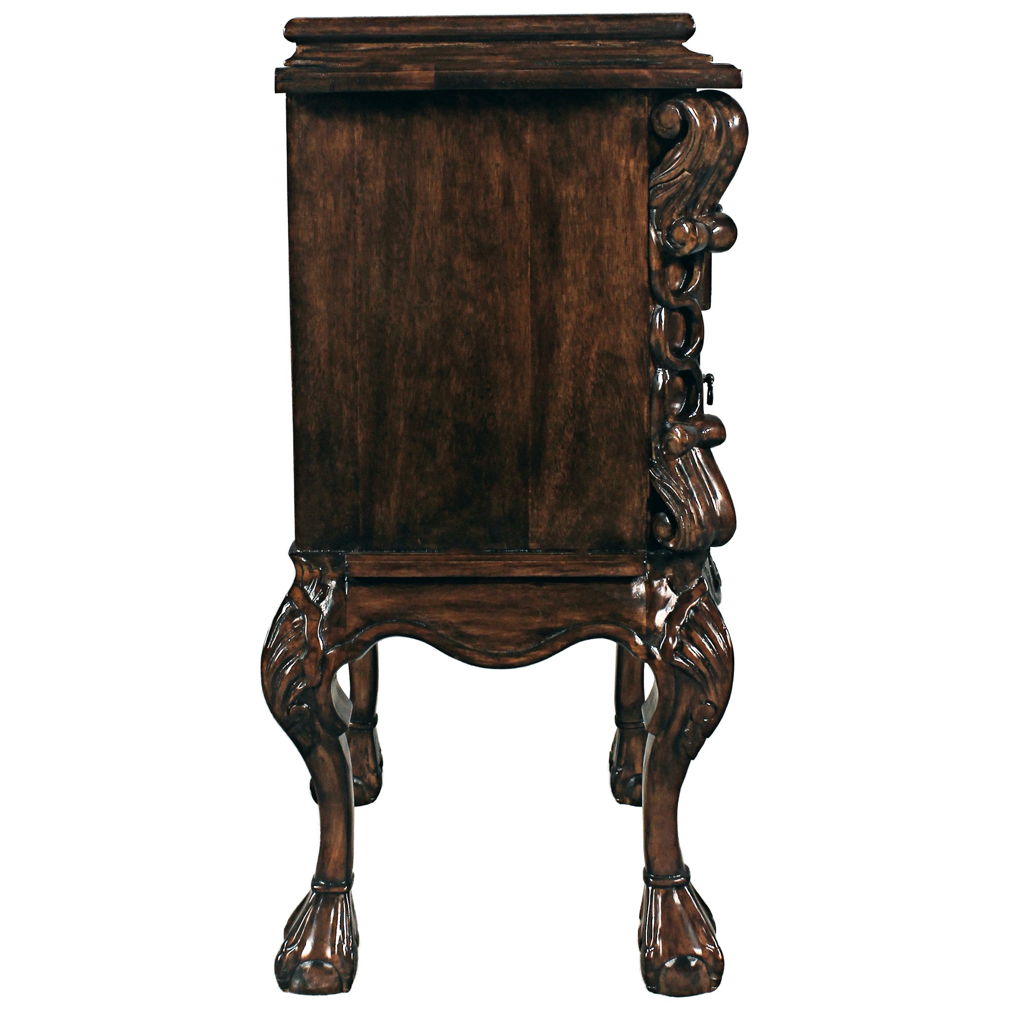 Toscano - Chateau Lorraine Bedside Table in Cherry, Mahogany