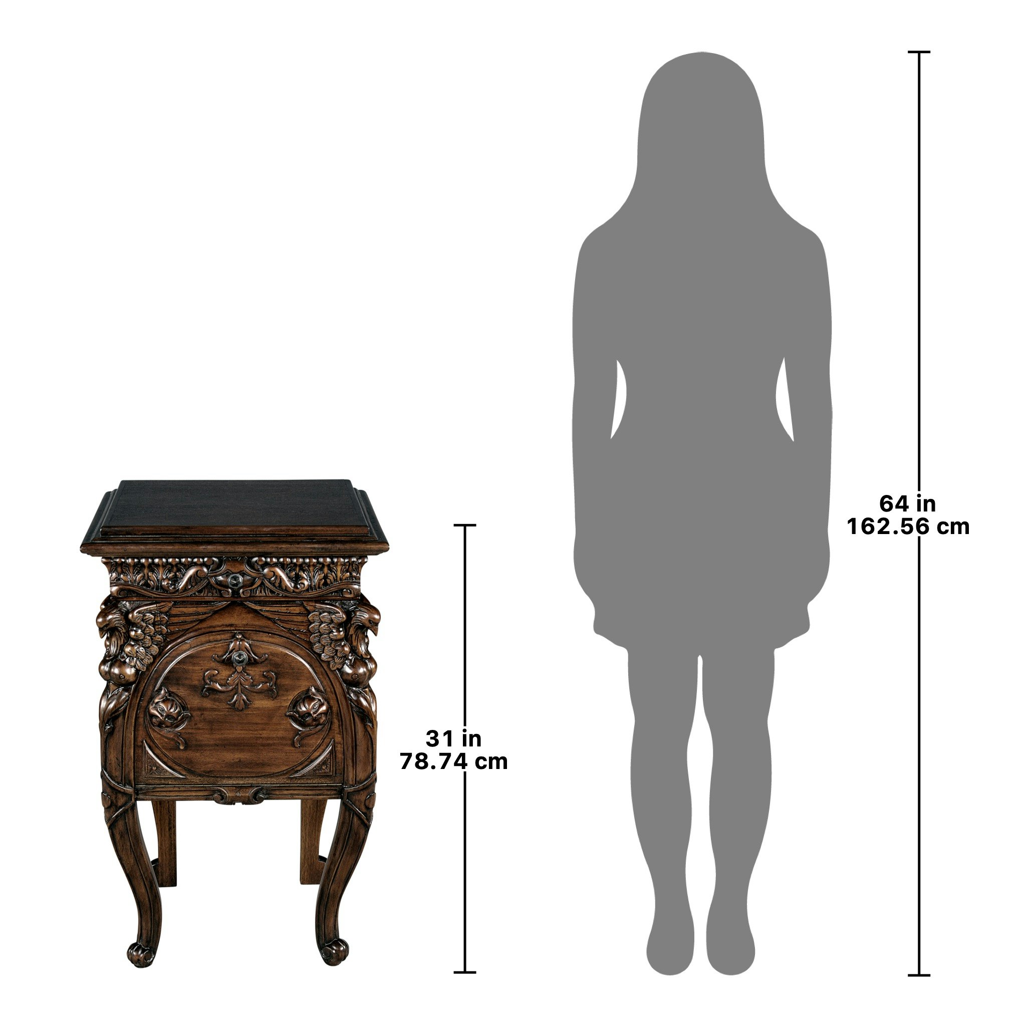 Toscano - Falconcrest Occasional Side Table in Mahogany