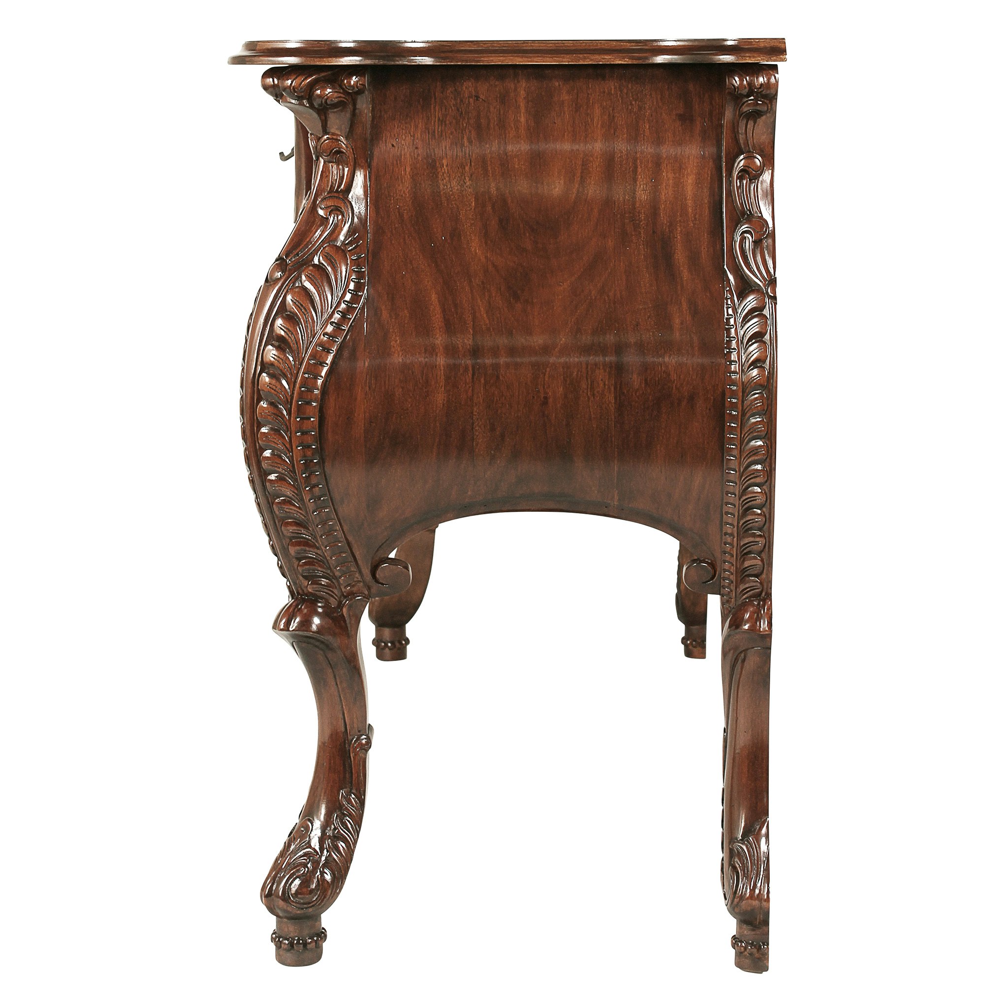 Toscano - Le Piccard Bombe Console Table in Cherry, Mahogany