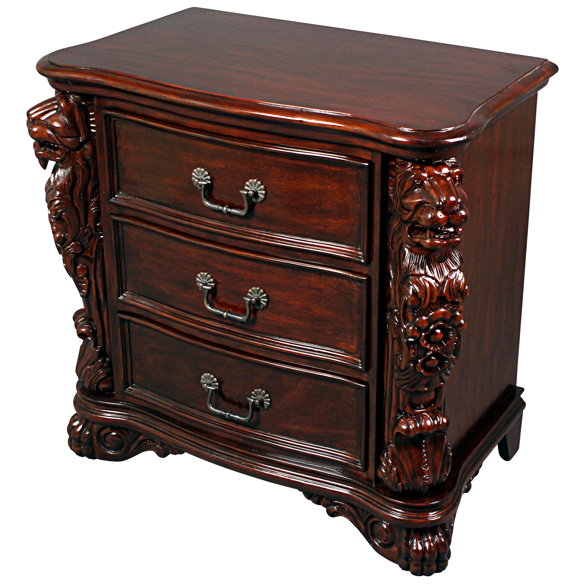 Toscano - Lord Raffles Lion Occasional Table in Walnut, Mahogany