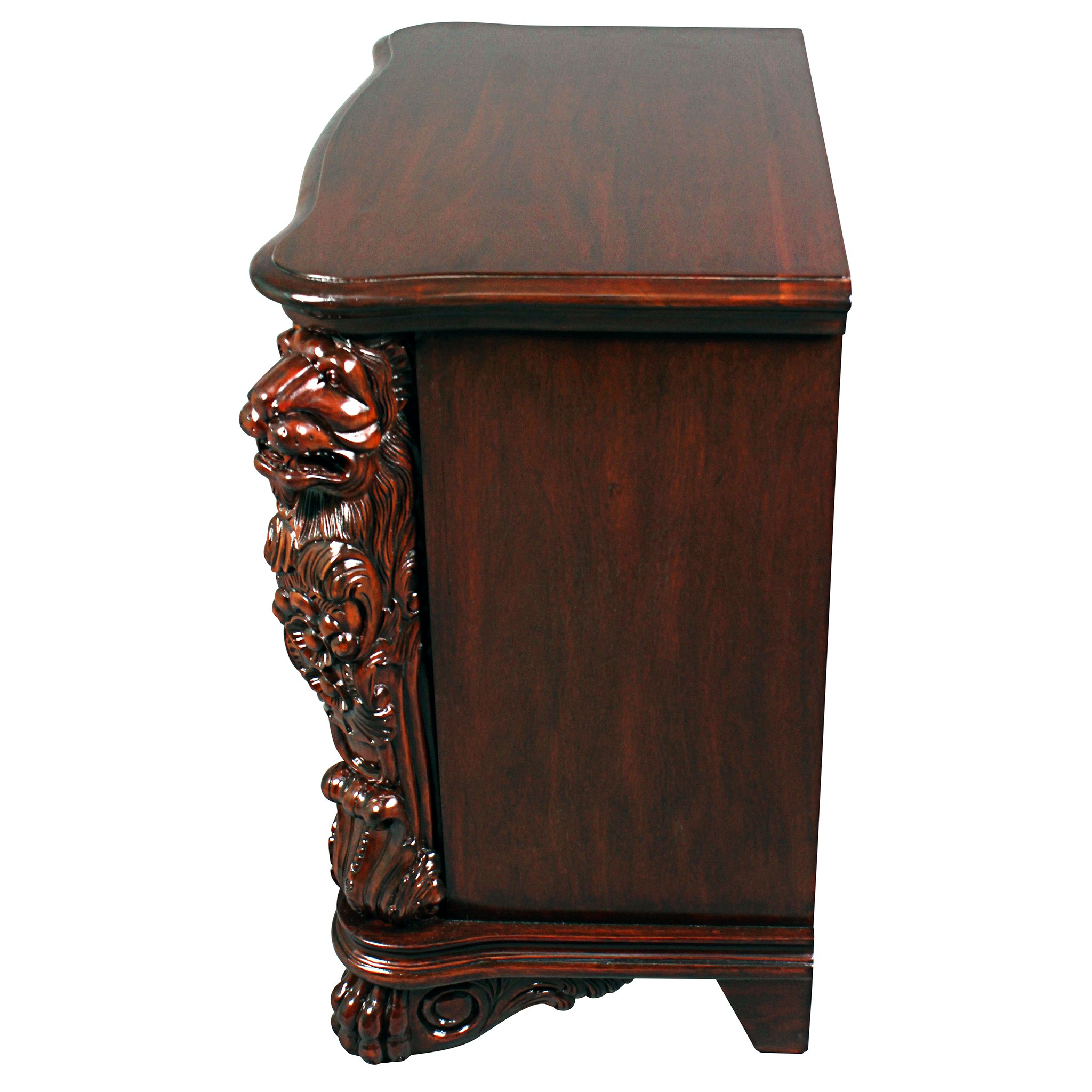 Toscano - Lord Raffles Lion Occasional Table in Walnut, Mahogany