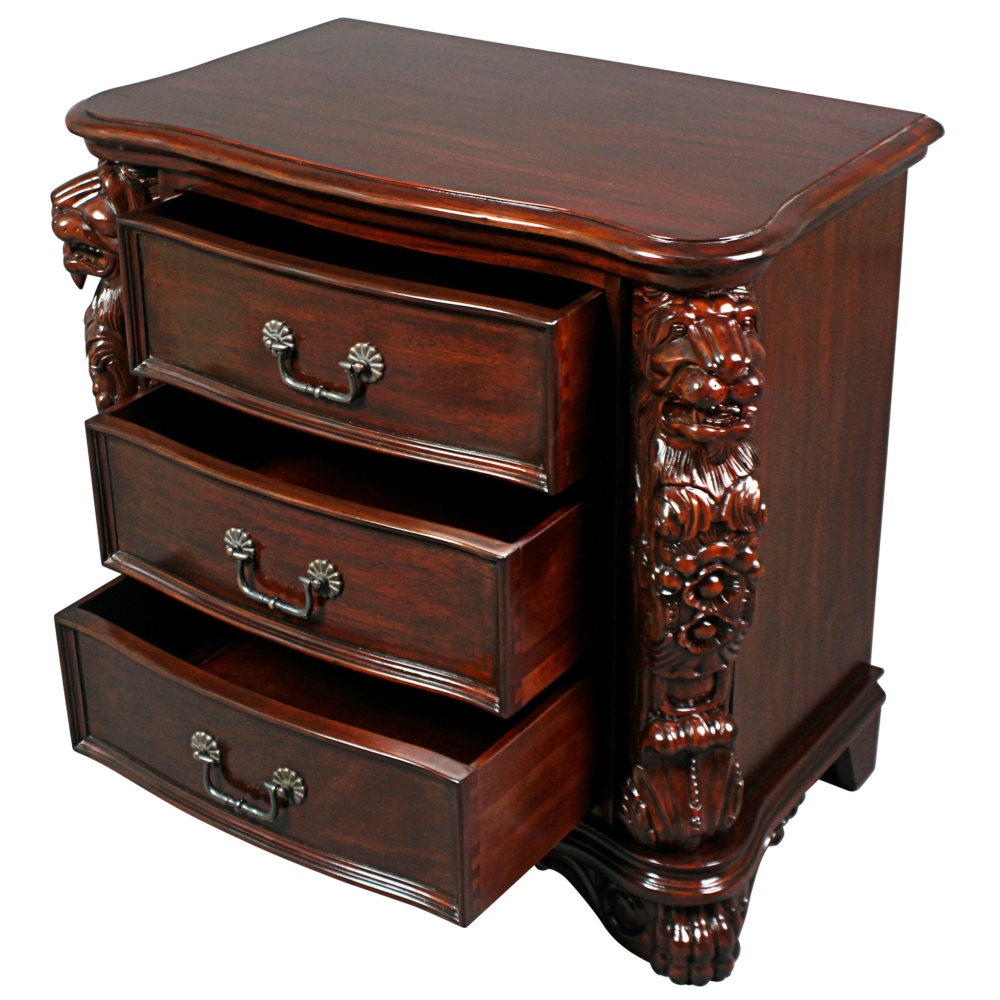 Toscano - Lord Raffles Lion Occasional Table in Walnut, Mahogany