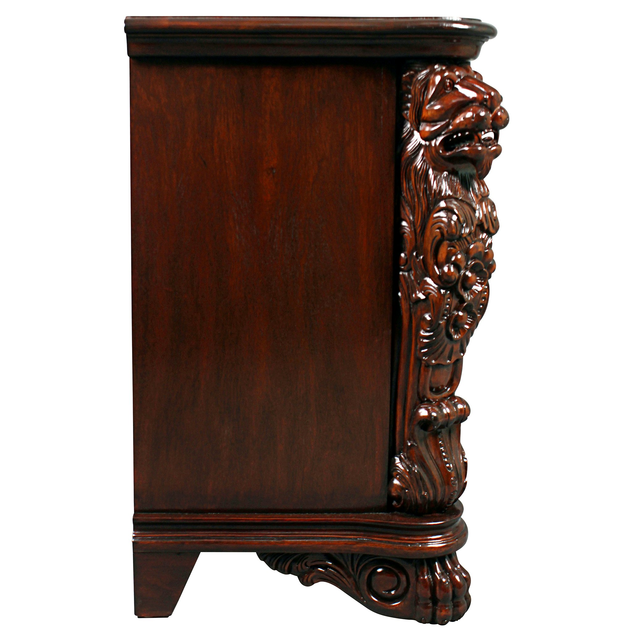 Toscano - Lord Raffles Lion Occasional Table in Walnut, Mahogany