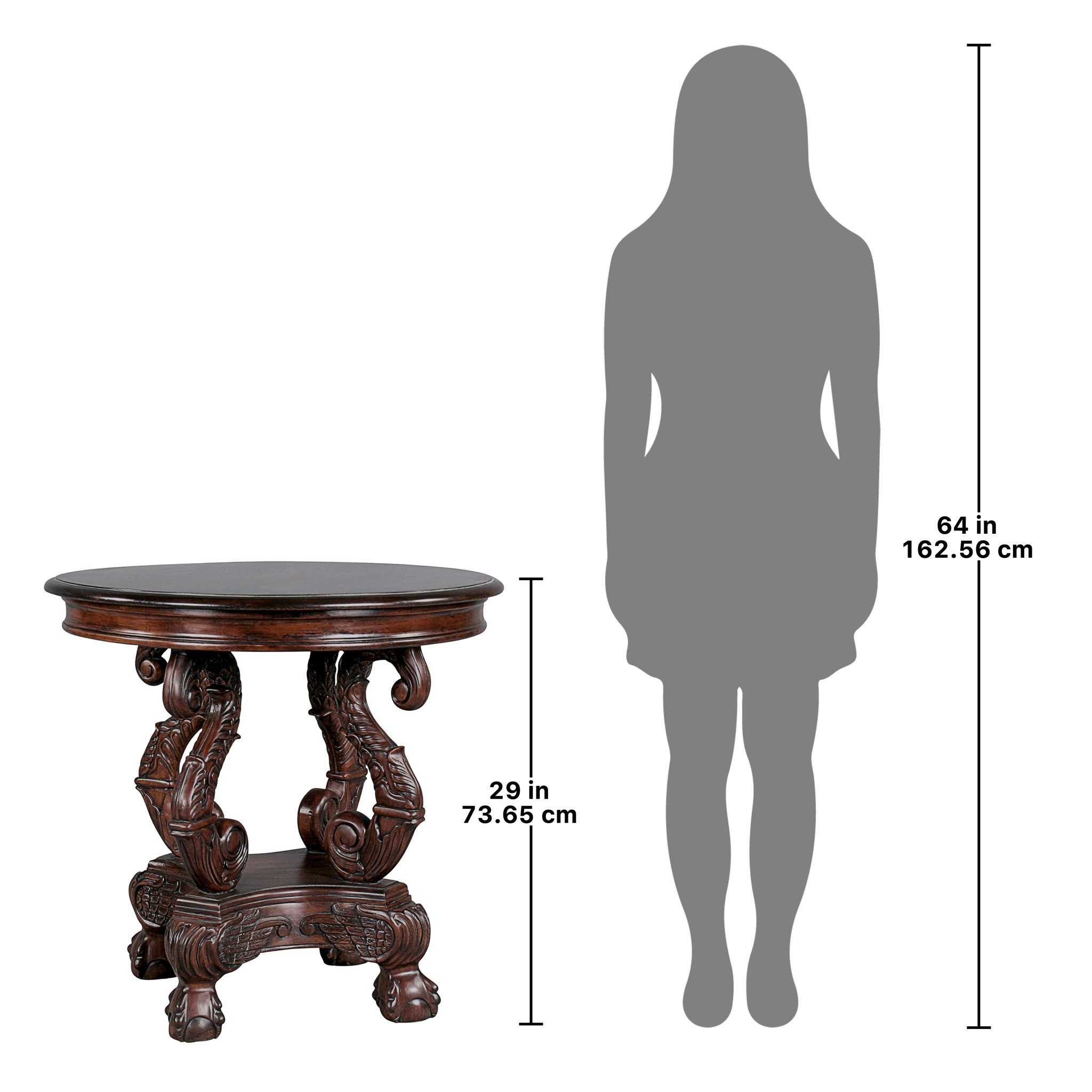 Toscano - Grande Tabella Del Corridoio Entryway Table in Cherry, Mahogany