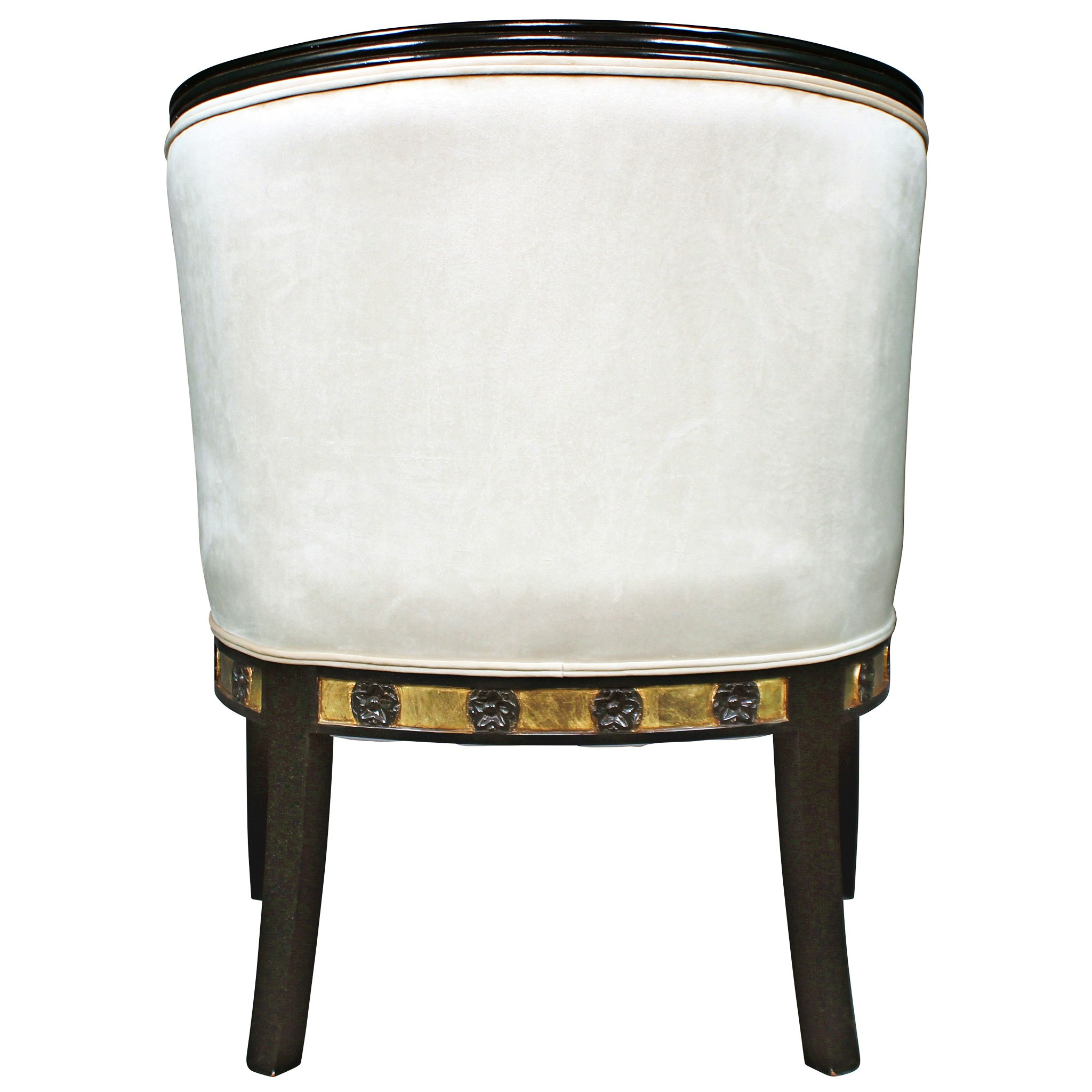 Toscano™ Neoclassical Graceful Swans Tub Chair - Ivory, Velvet