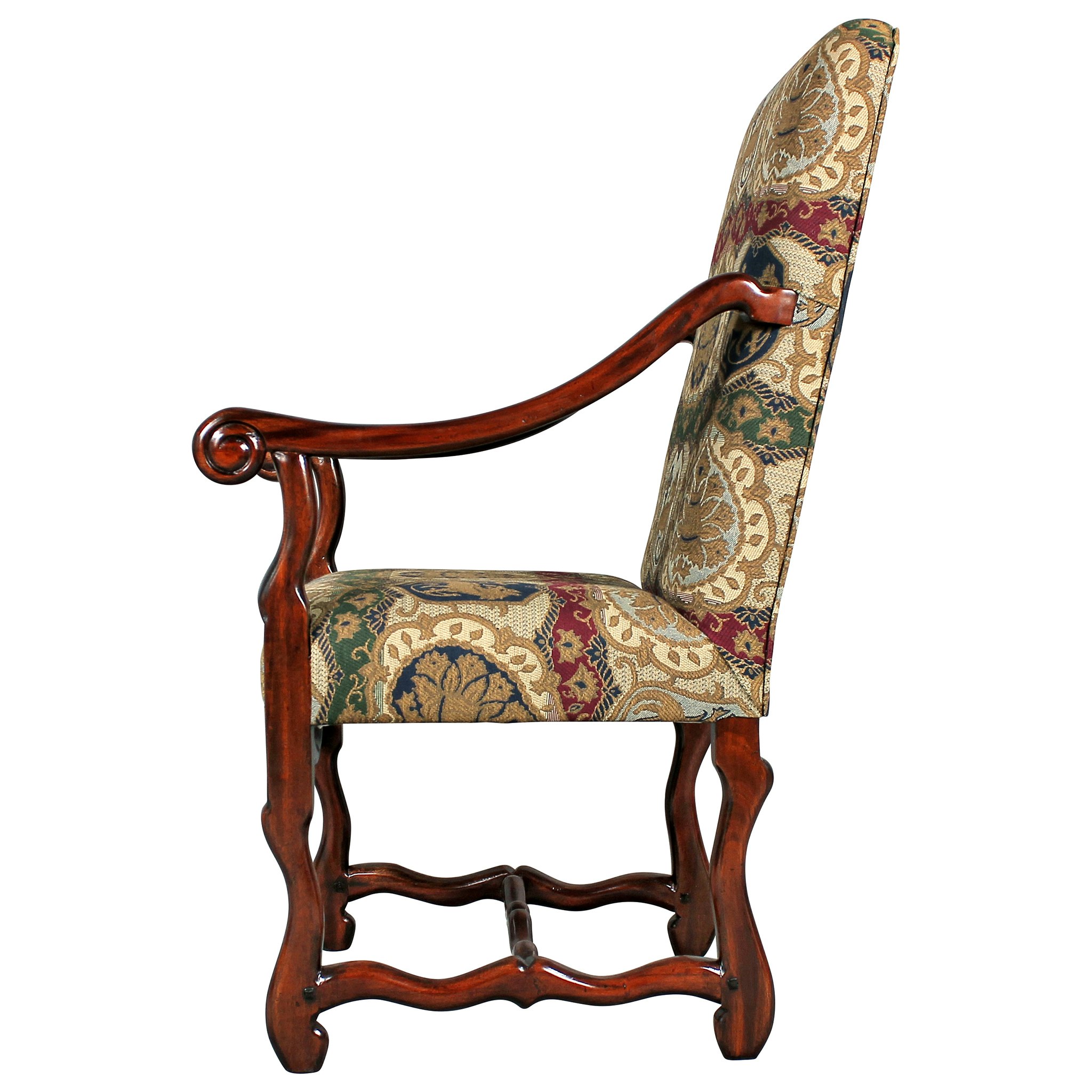 Toscano - Chateau DuMonde Coat of Arms Dining Armchair in Cherry, Mahogany