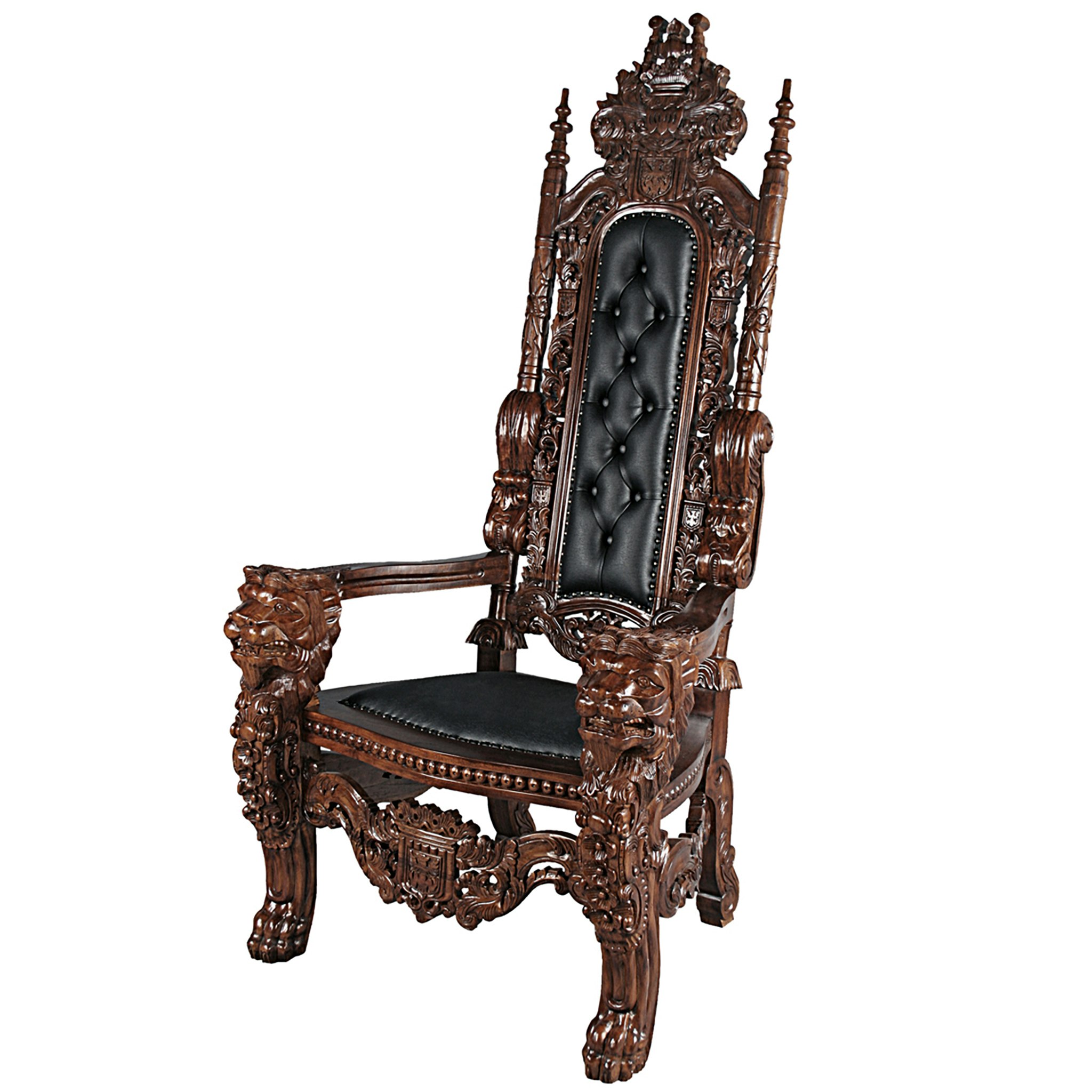 Toscano™ The Lord Raffles Lion Throne Chair - Leather