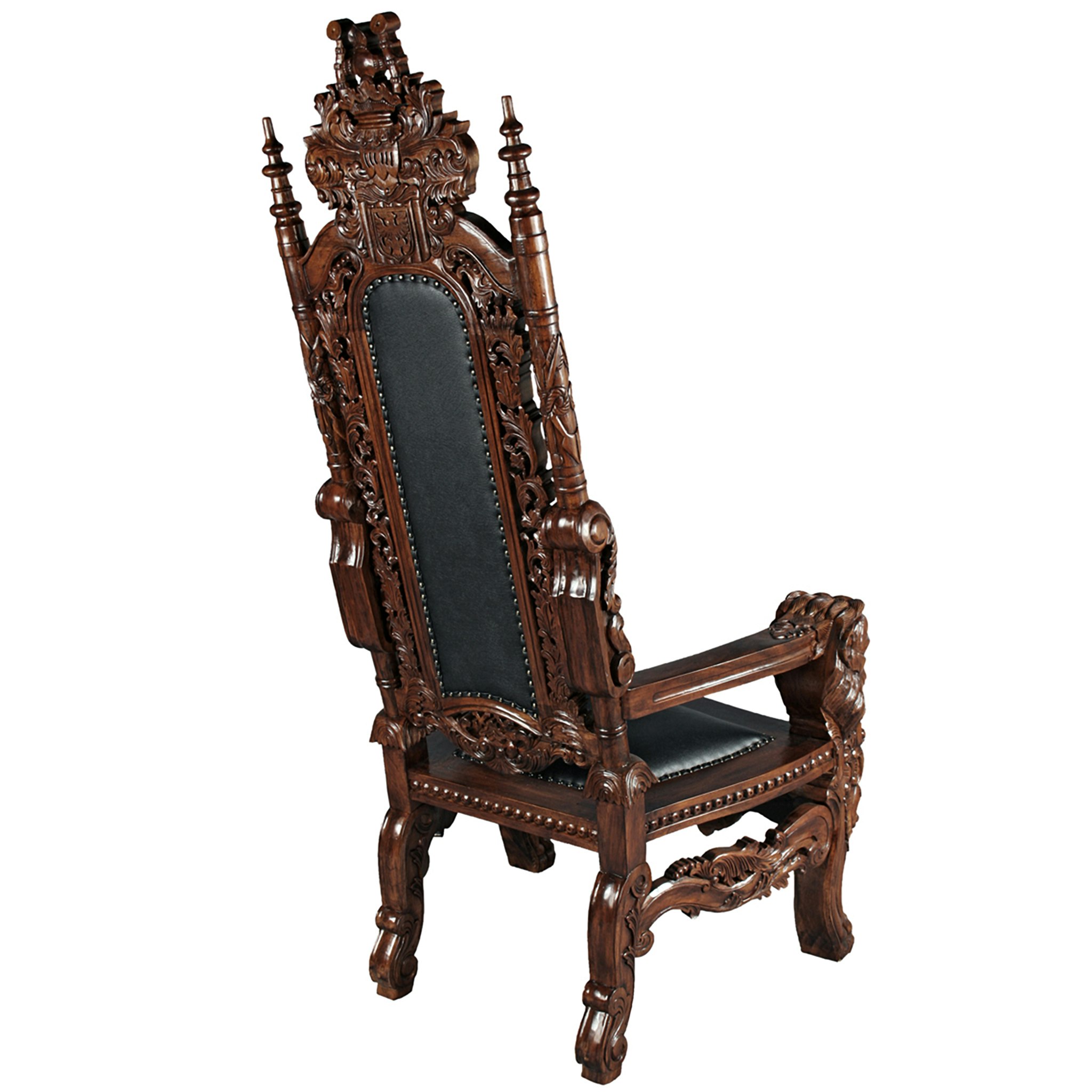 Toscano™ The Lord Raffles Lion Throne Chair - Leather