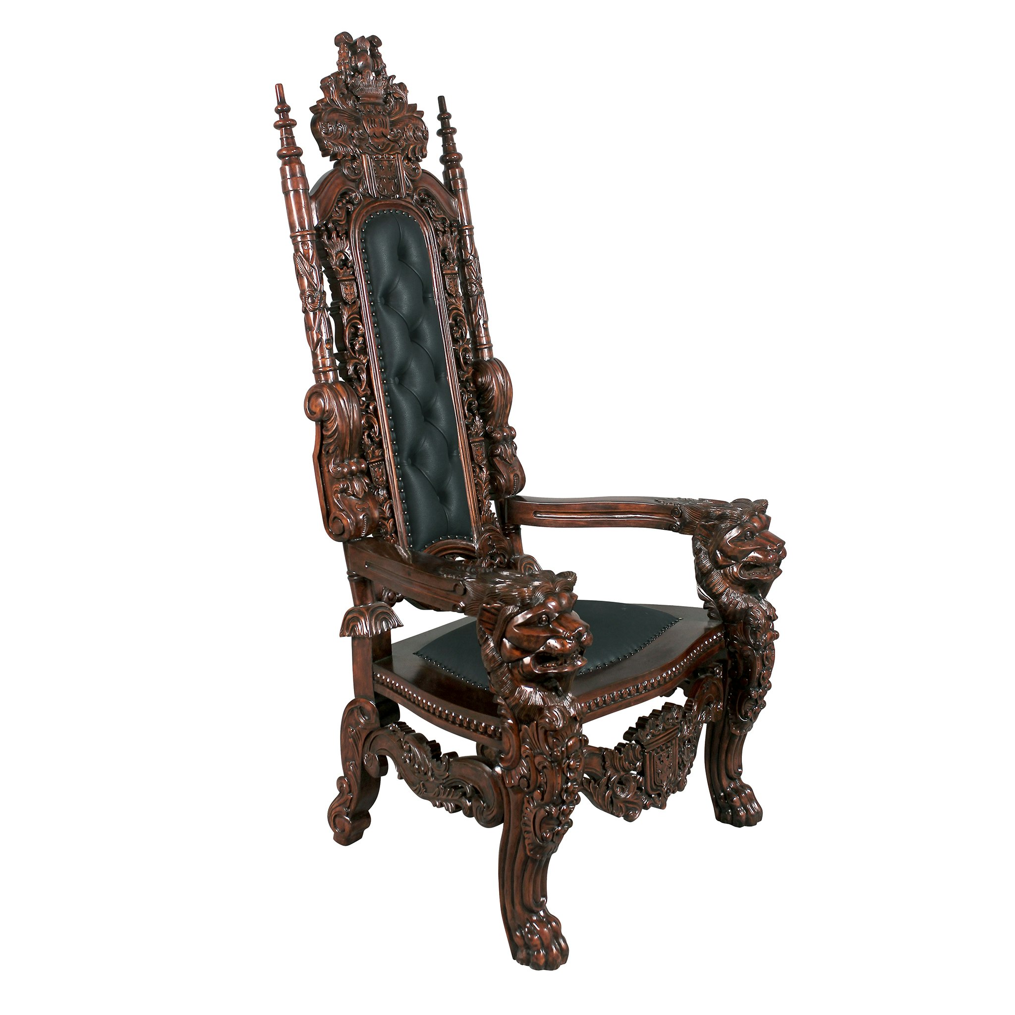 Toscano™ The Lord Raffles Lion Throne Chair - Leather