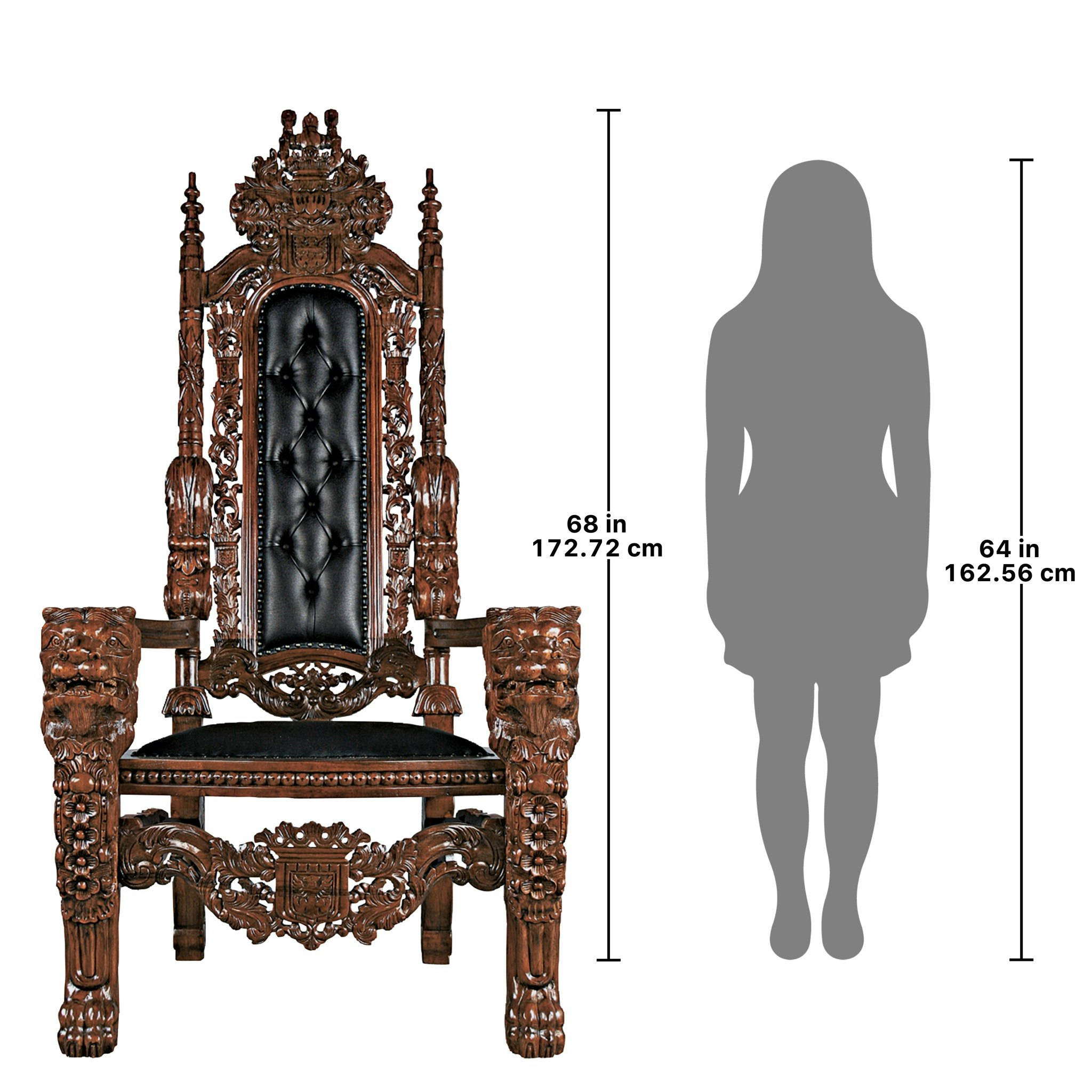 Toscano™ The Lord Raffles Lion Throne Chair - Leather