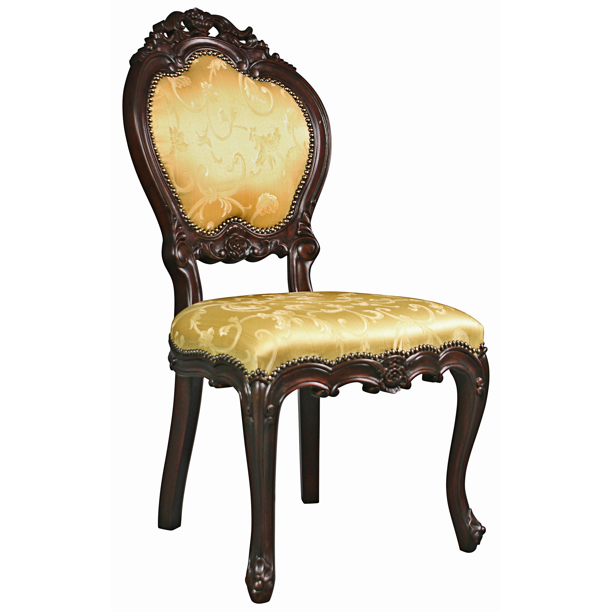 Toscano™ Lady Ambrose Shield Back Accent Chair - Mahogany