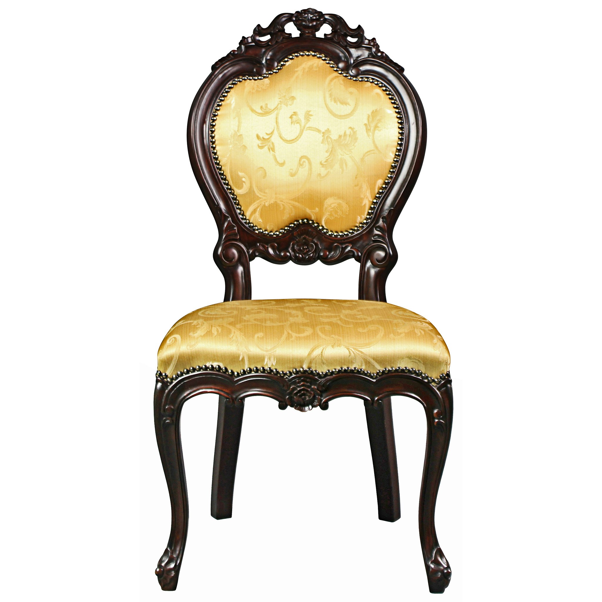 Toscano™ Lady Ambrose Shield Back Accent Chair - Mahogany