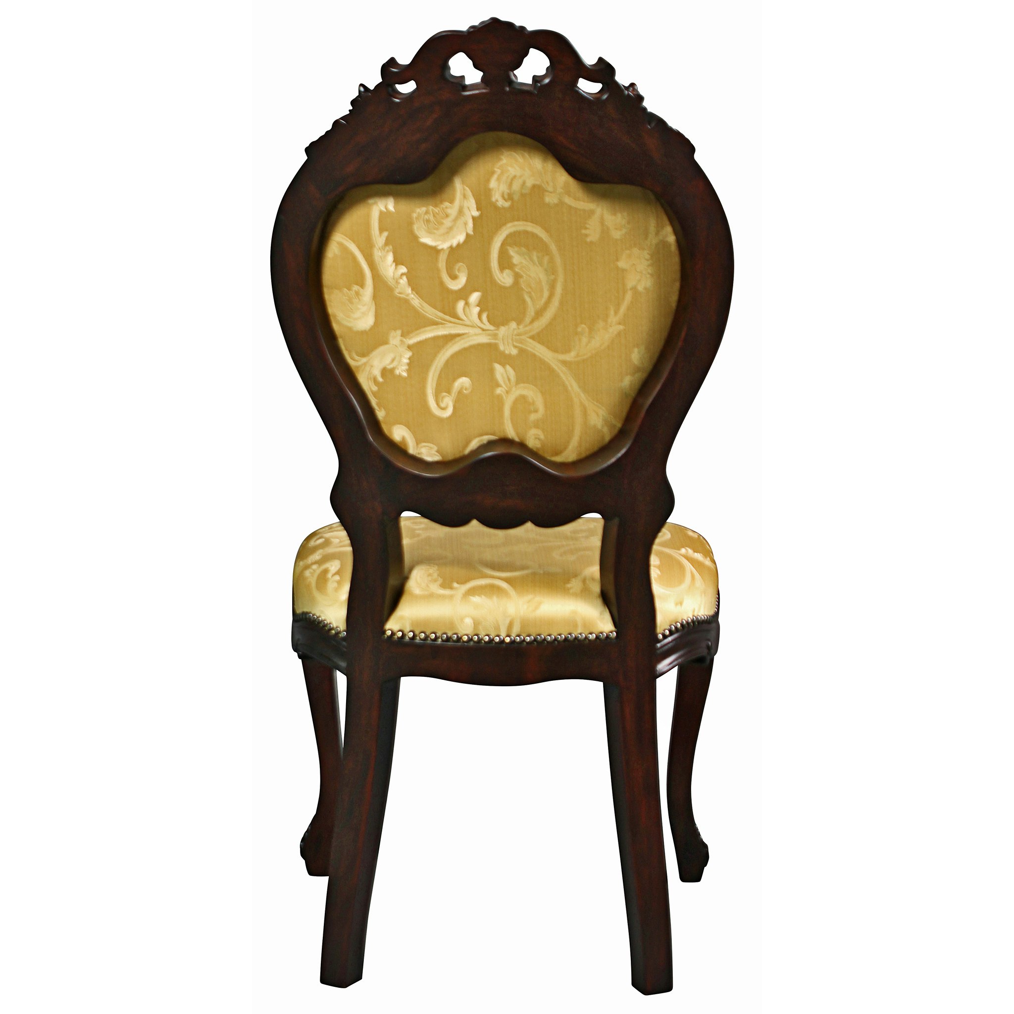 Toscano™ Lady Ambrose Shield Back Accent Chair - Mahogany