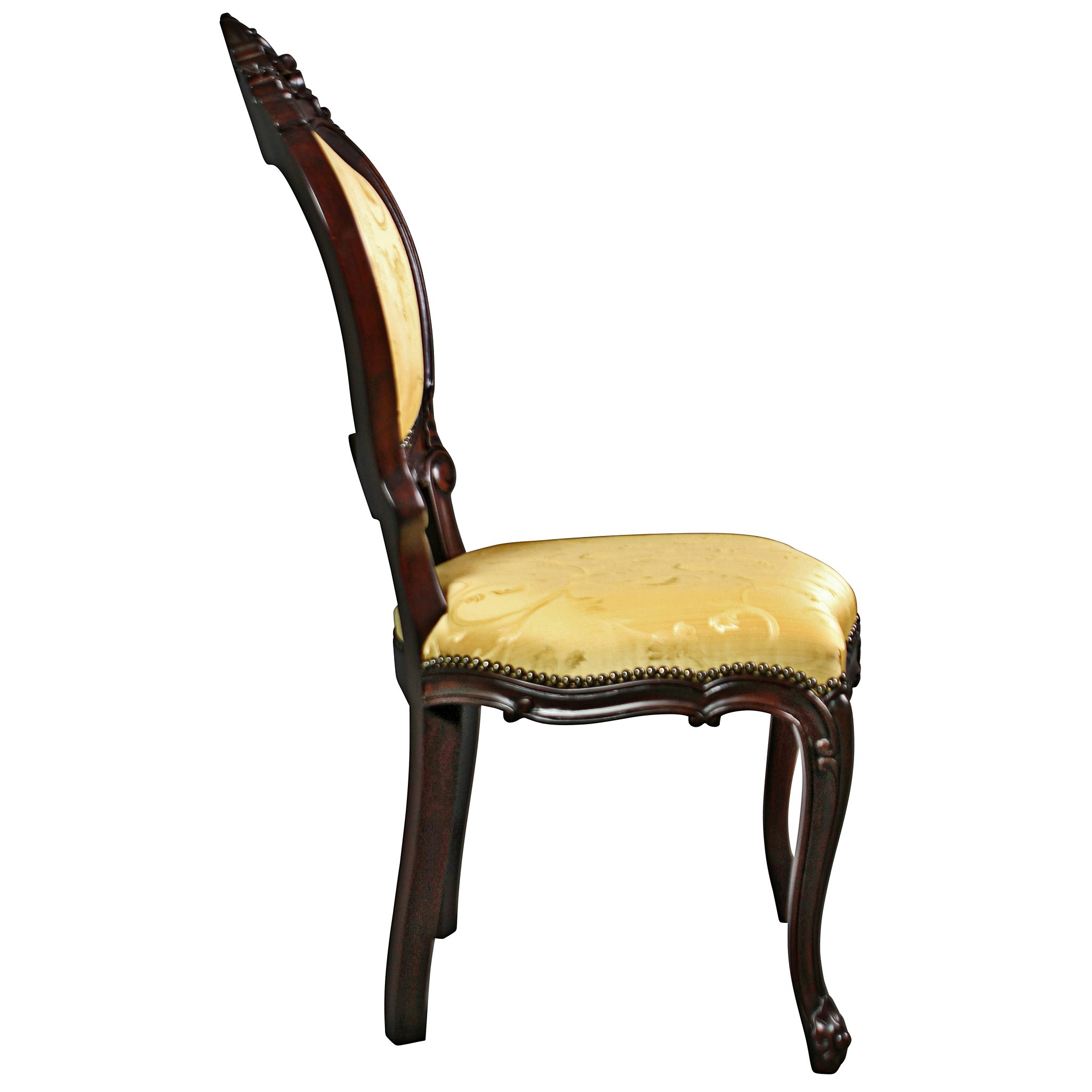 Toscano™ Lady Ambrose Shield Back Accent Chair - Mahogany