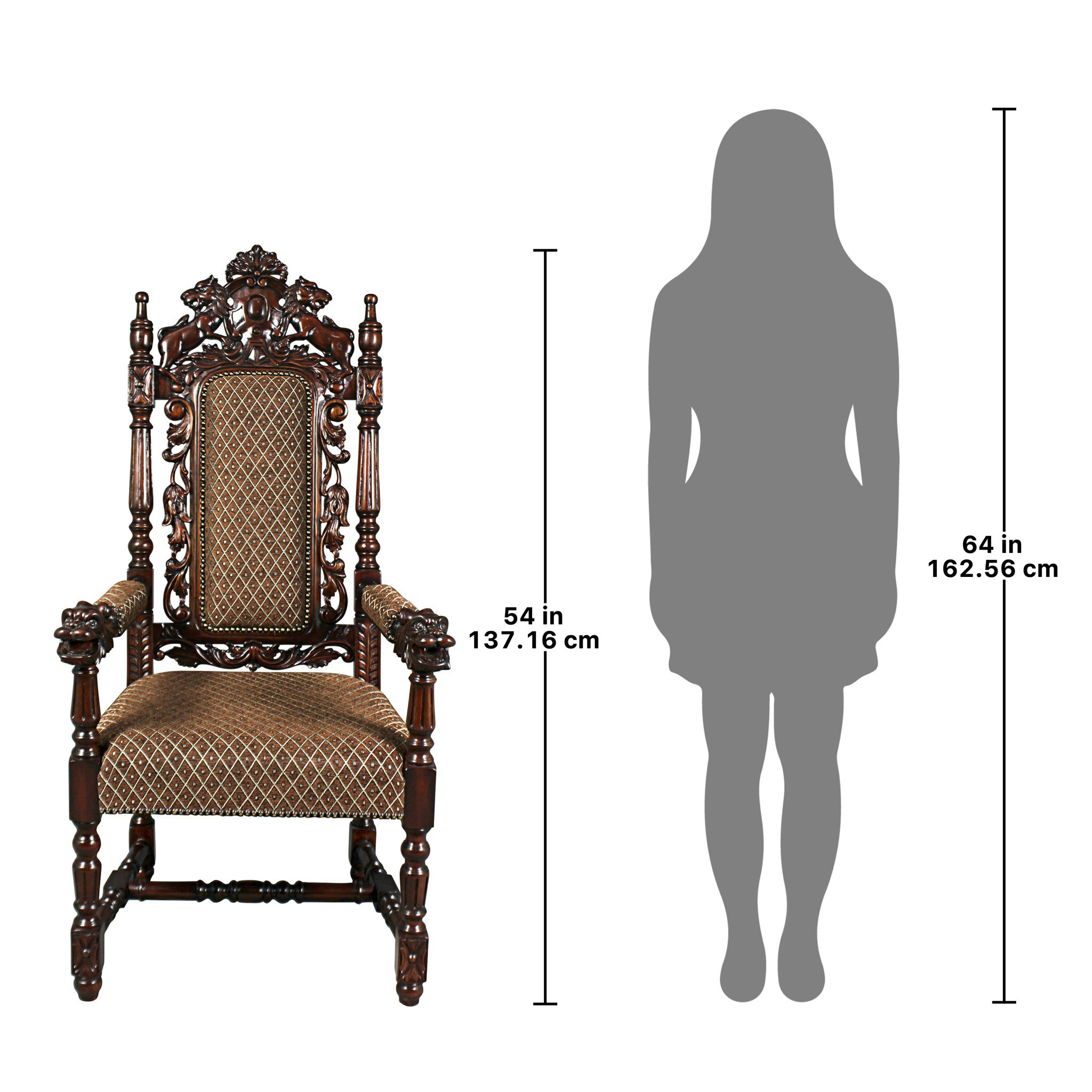 Toscano™ The Grand Occasion Heraldic Armchair - Mahogany