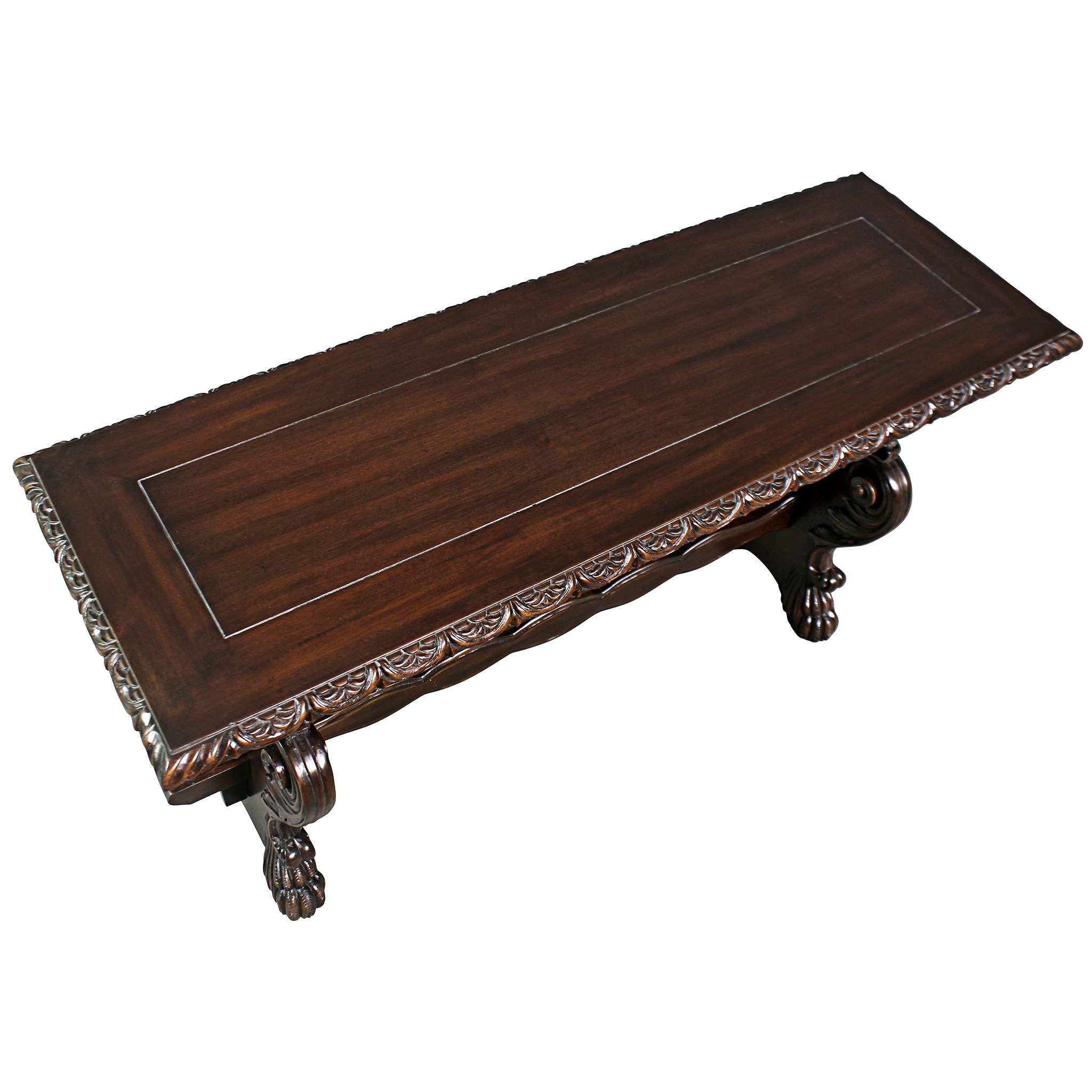 Toscano - Glastonbury Abbey Gothic Bench in Cherry, Mahogany