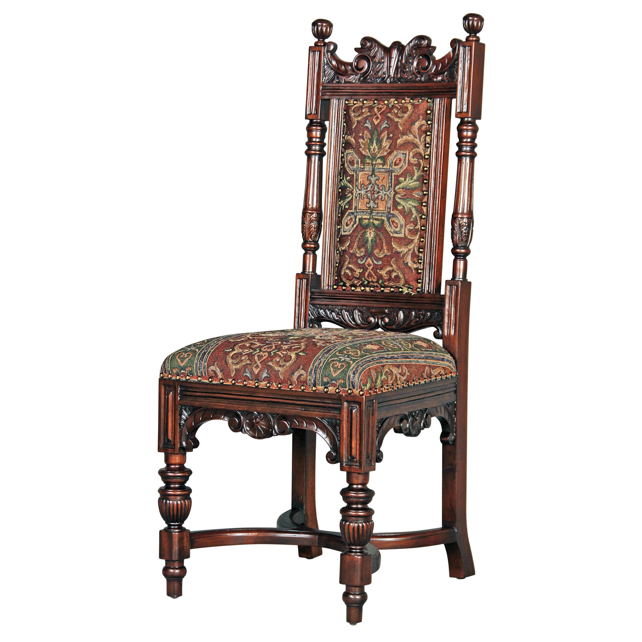 Toscano - Grand Classic Edwardian Dining Side Chair in Mahogany