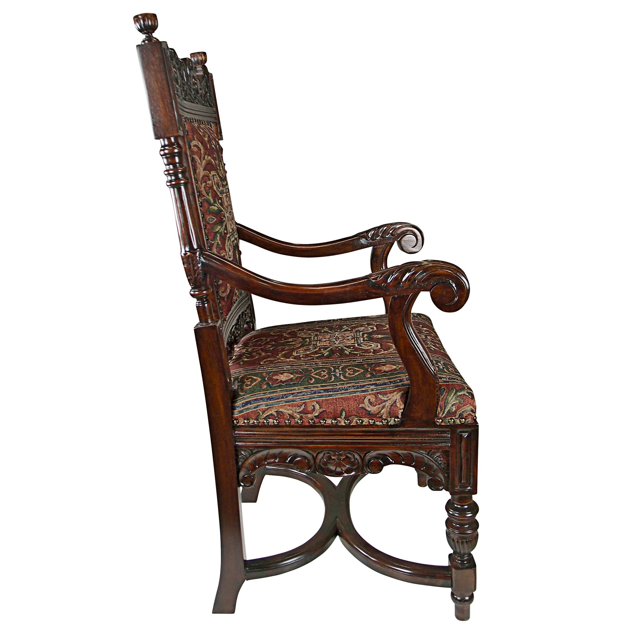 Toscano - Grand Classic Edwardian Dining Armchair in Walnut, Mahogany