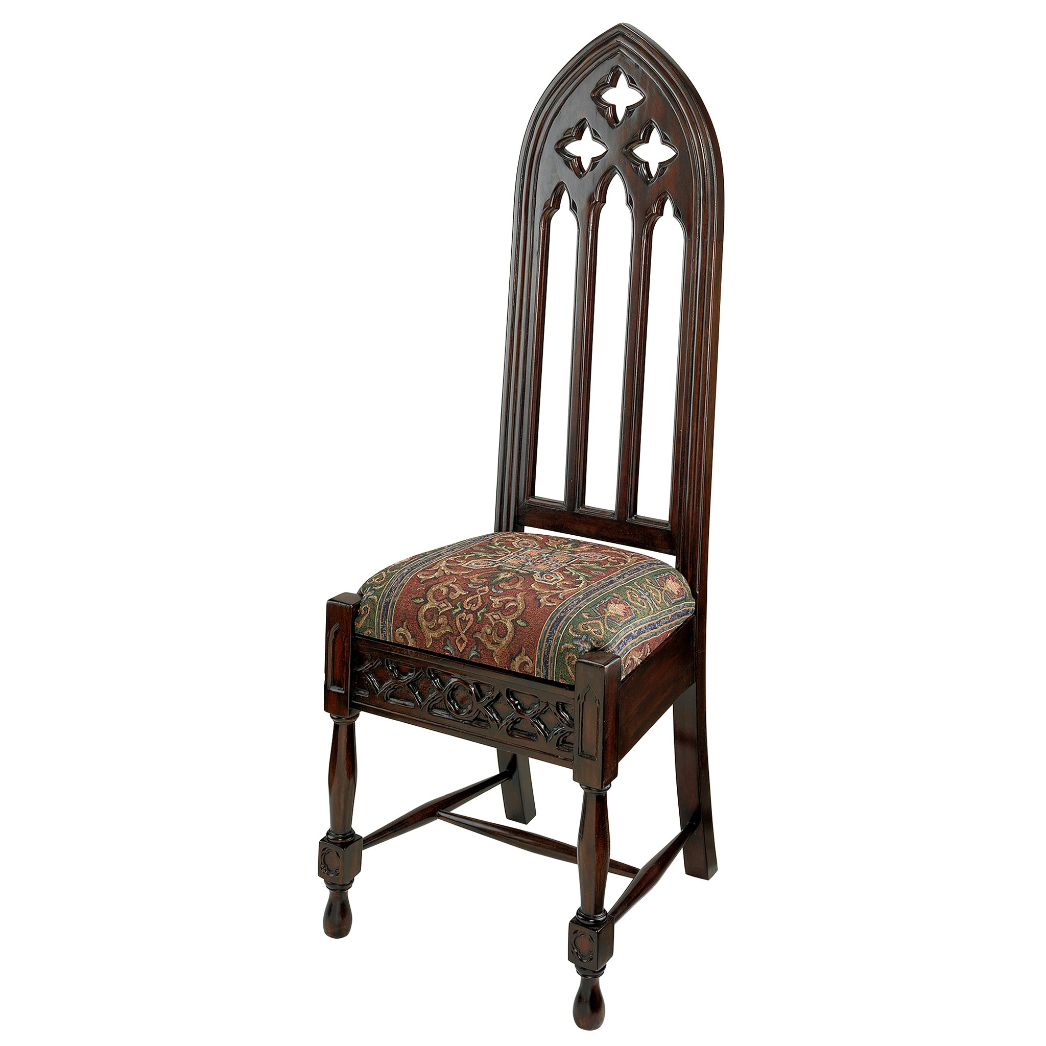 Toscano™ Viollet-le-Duc Gothic Cathedral Side Chair - Mahogany