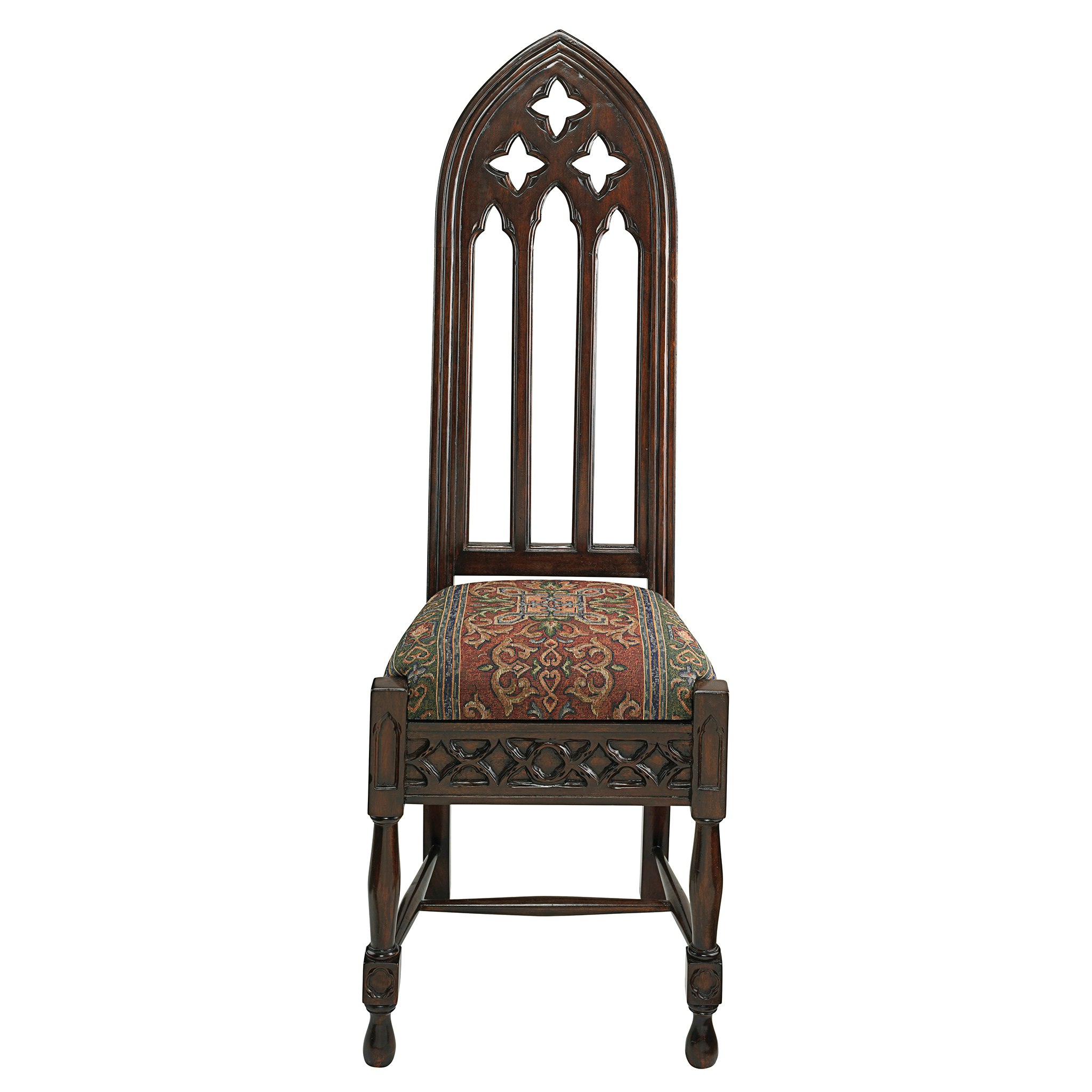 Toscano™ Viollet-le-Duc Gothic Cathedral Side Chair - Mahogany