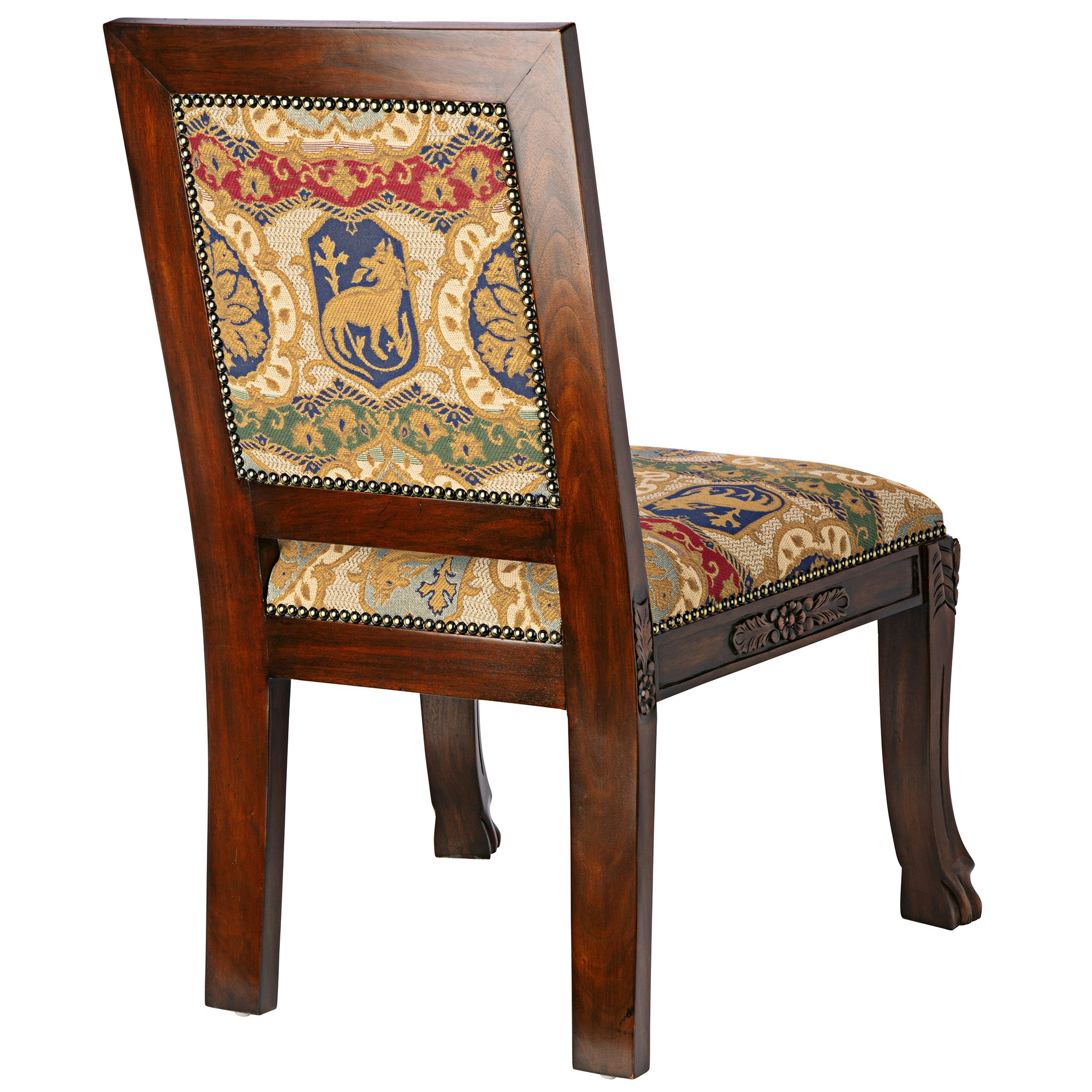 Toscano - Beardsley Heraldic Lion Side Chair in Mahogany