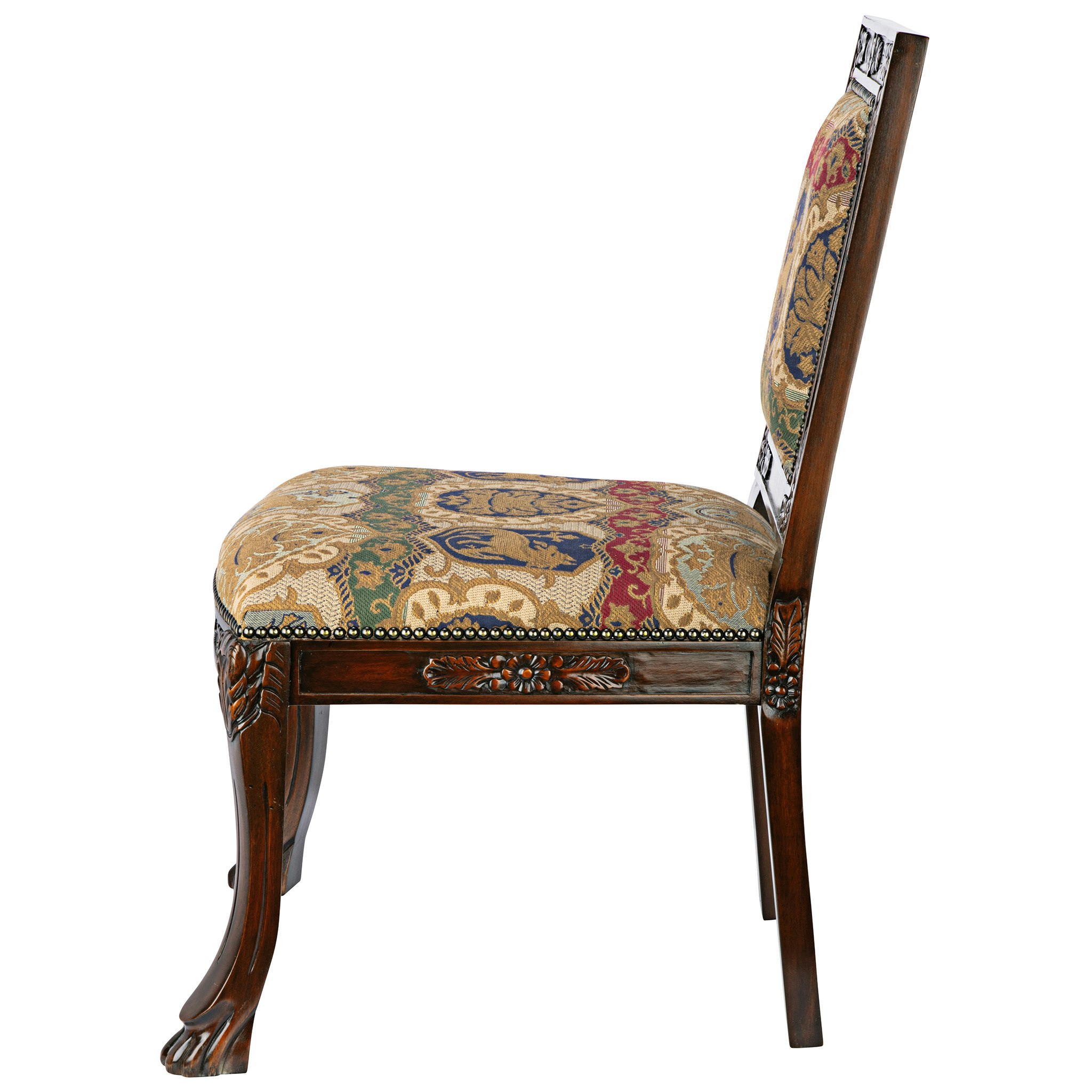 Toscano - Beardsley Heraldic Lion Side Chair in Mahogany