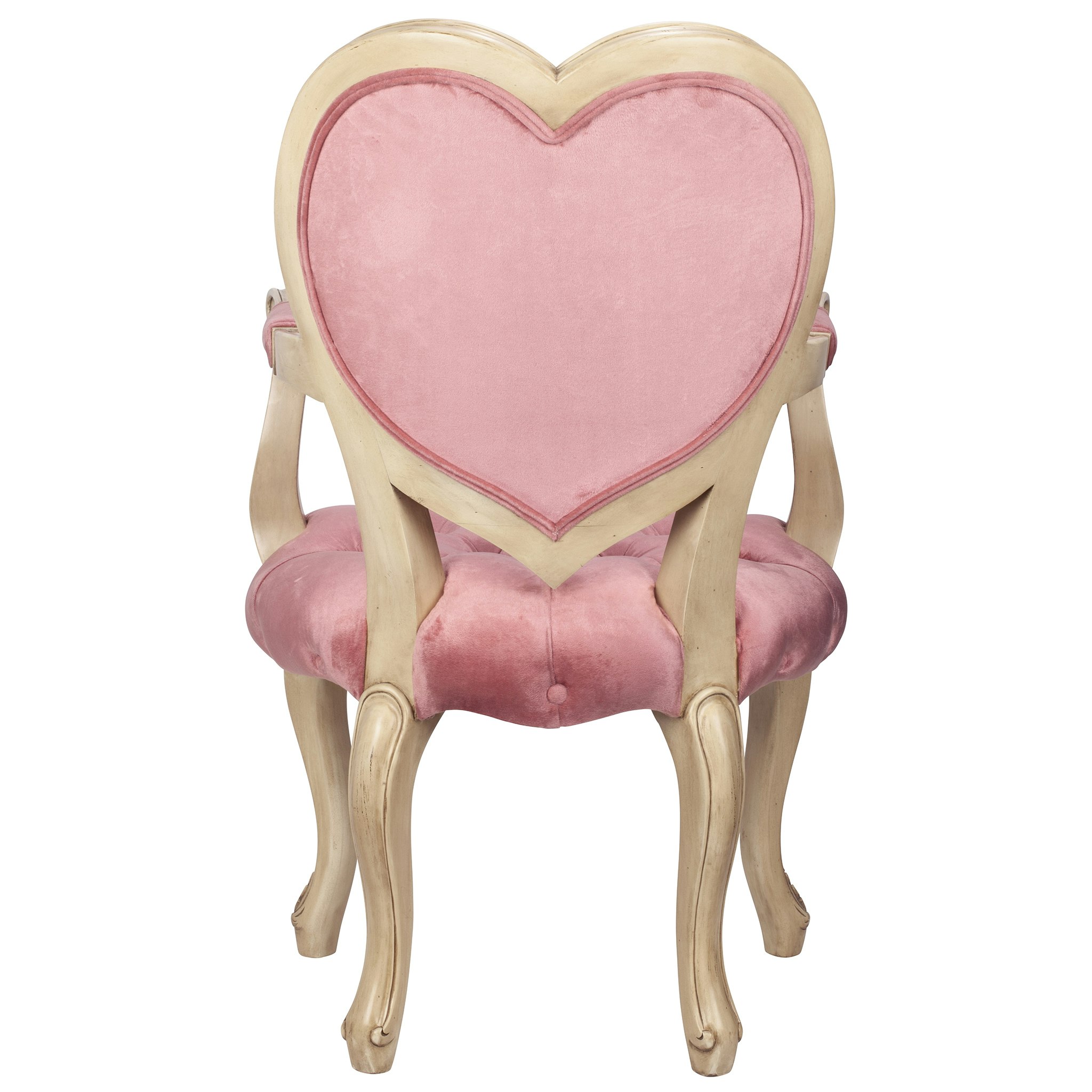 Toscano Sweetheart Victorian-Style Armchair - Cream/Pink, Mahogany/Velvet