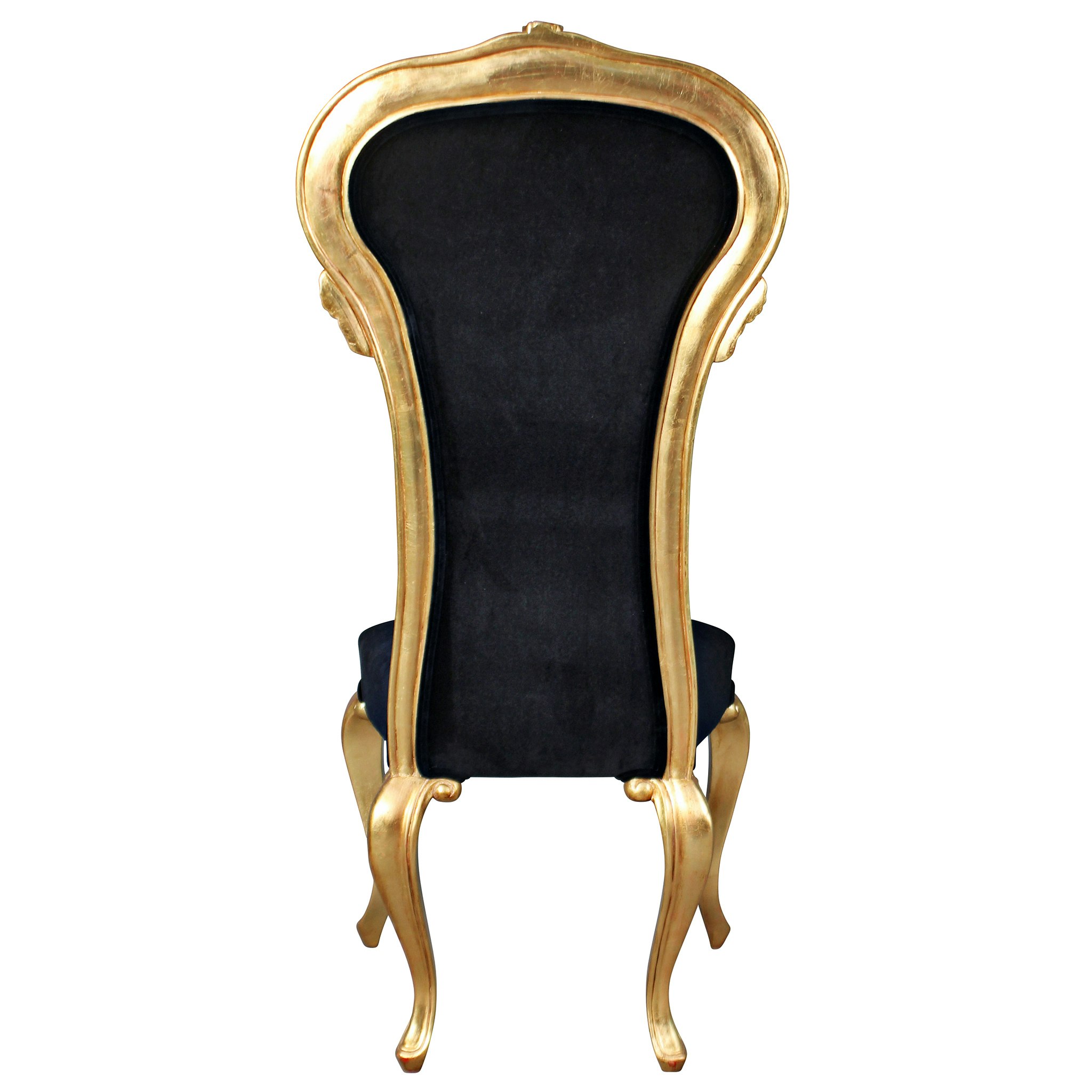 Toscano - Delacroix Gilded Side Chair in Ebony, Velvet/Mahogany