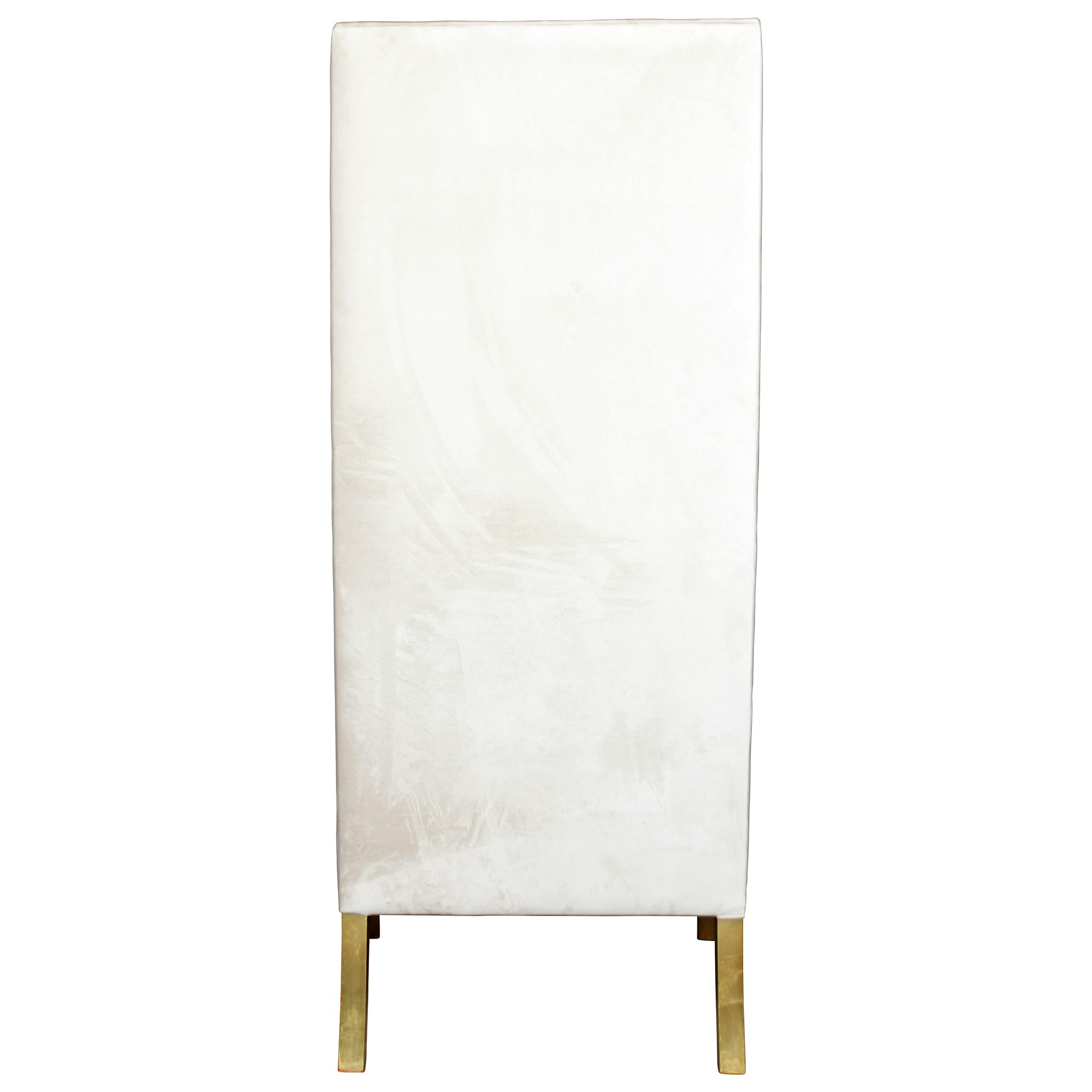 Toscano - Eros Winged Contemporary Throne Chair in Ivory, Velvet