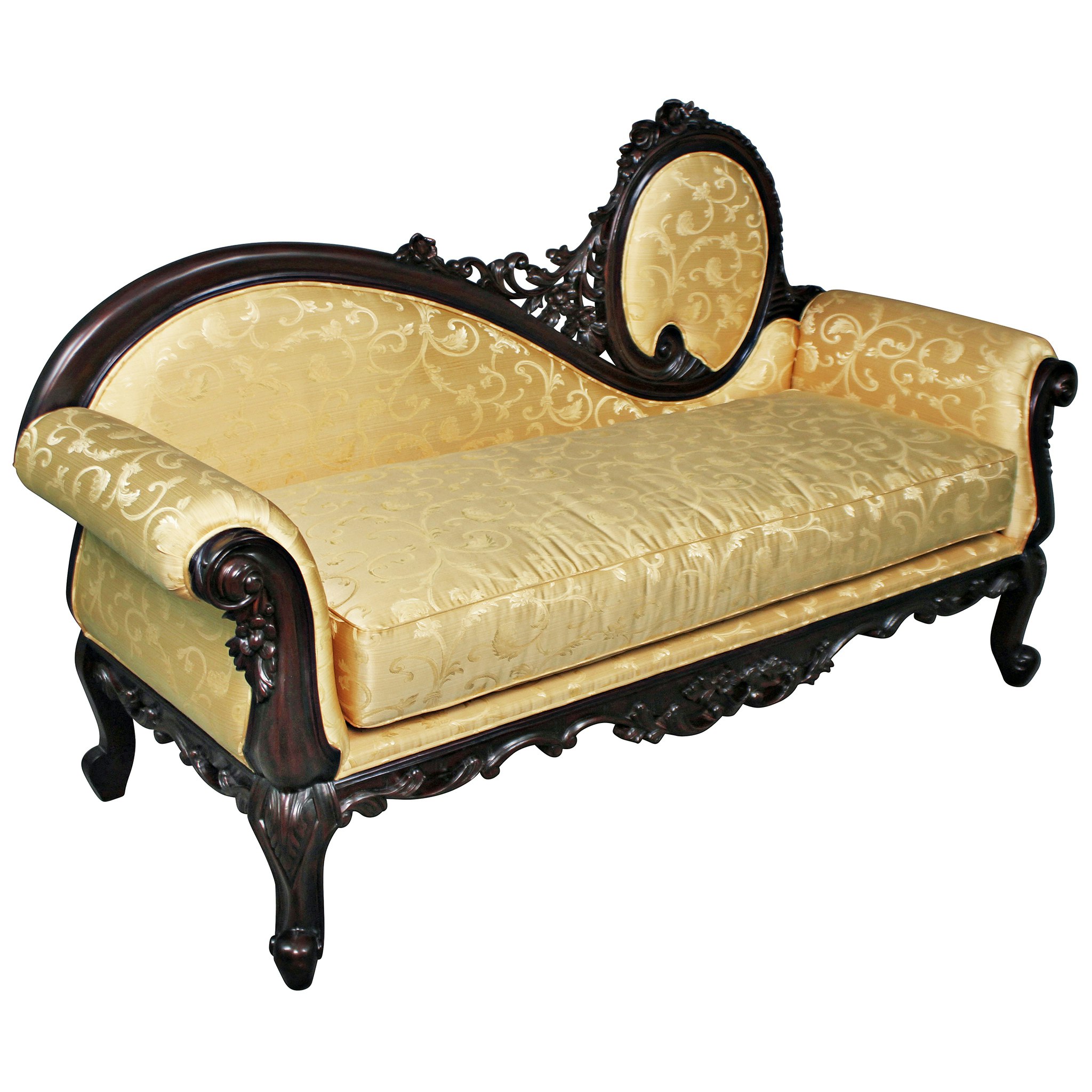 Toscano - Rossetti Victorian Salon Sofa Couch in Yellow, Fabric