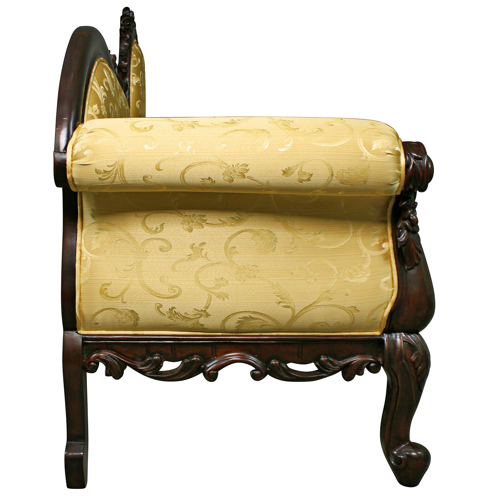 Toscano - Rossetti Victorian Salon Sofa Couch in Yellow, Fabric