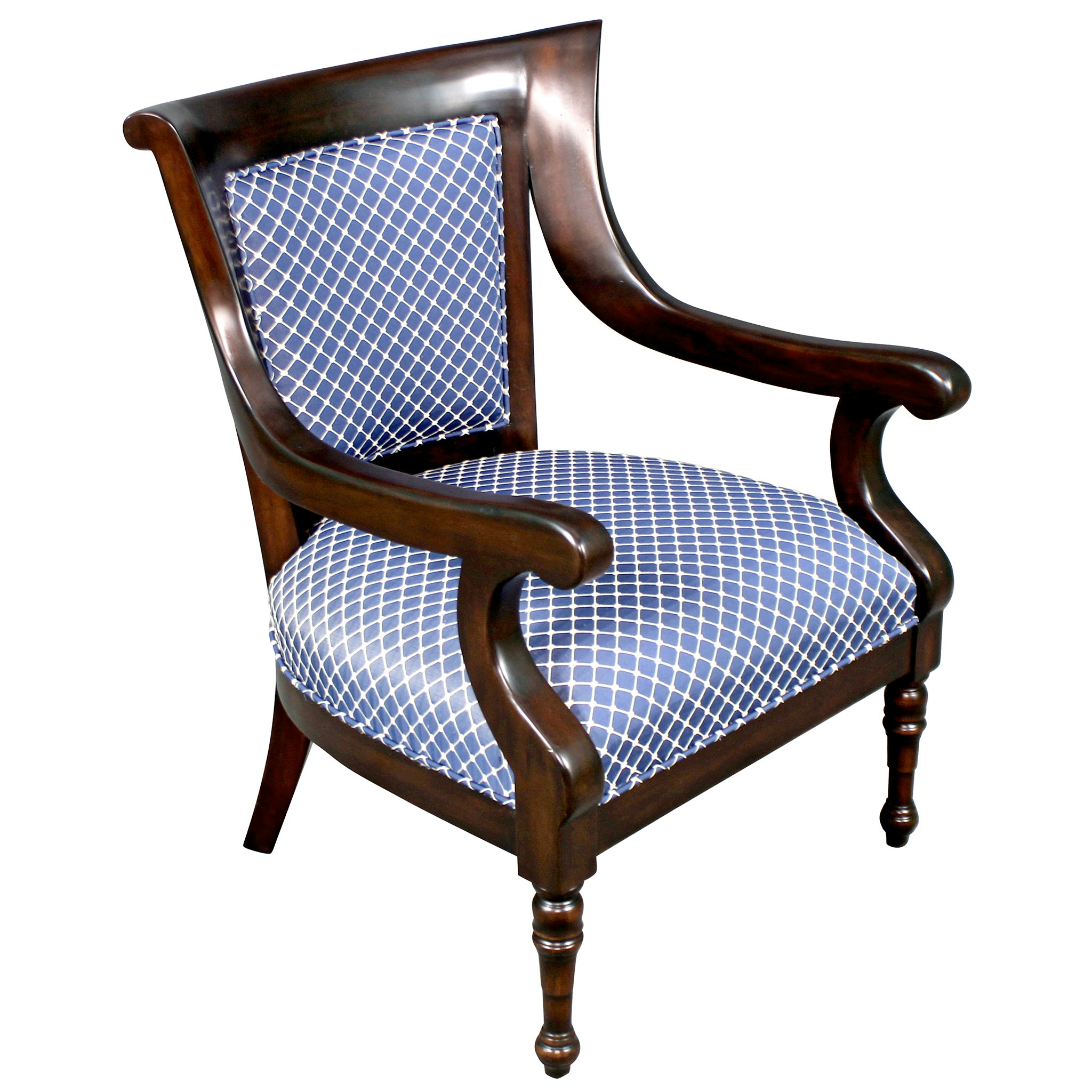 Toscano™ Holdsworth House Library Armchair - Fabric/Mahogany